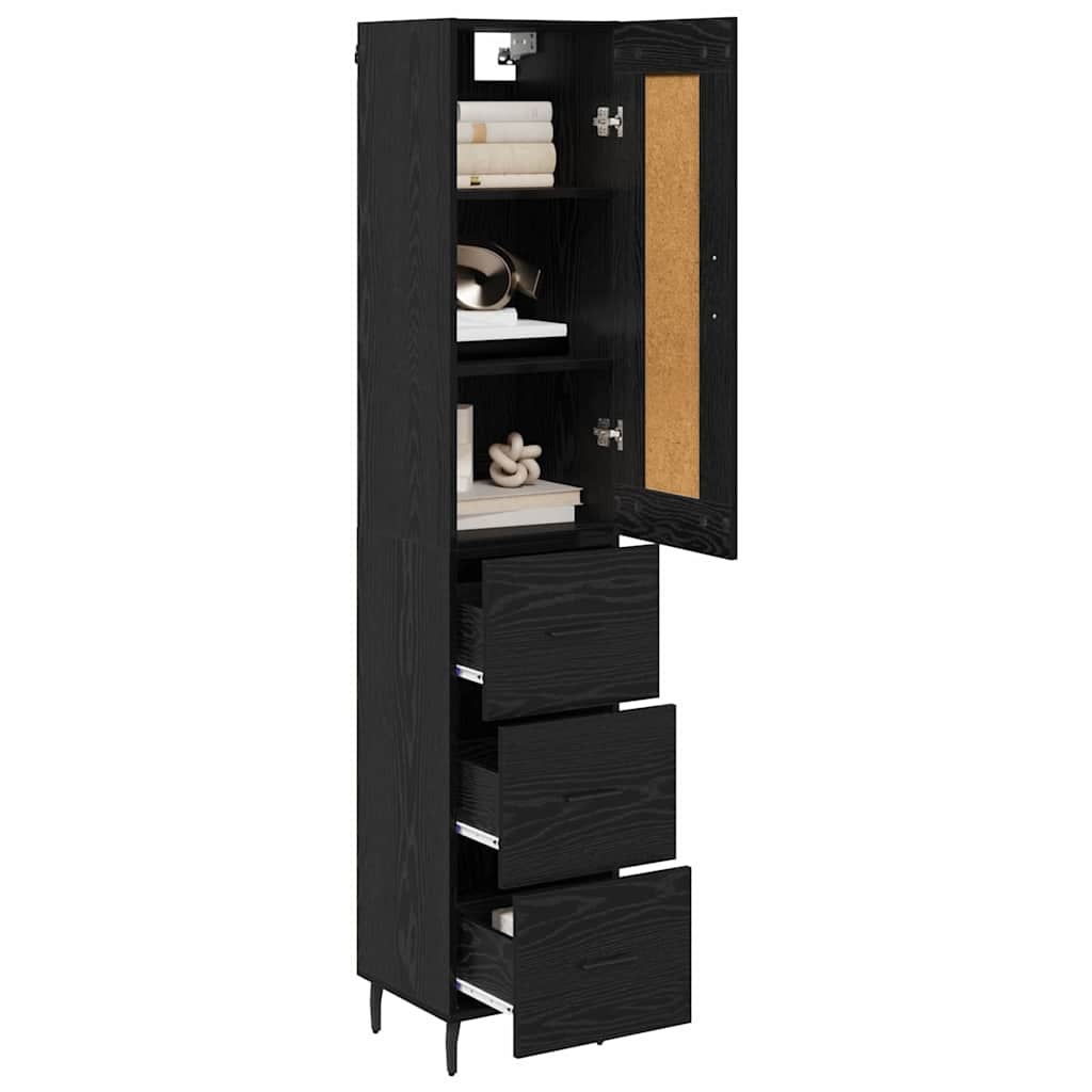 Haut Armoire Chêne noir 34,5 x 34 x 180 cm Bois d'ingénierie - XIOS