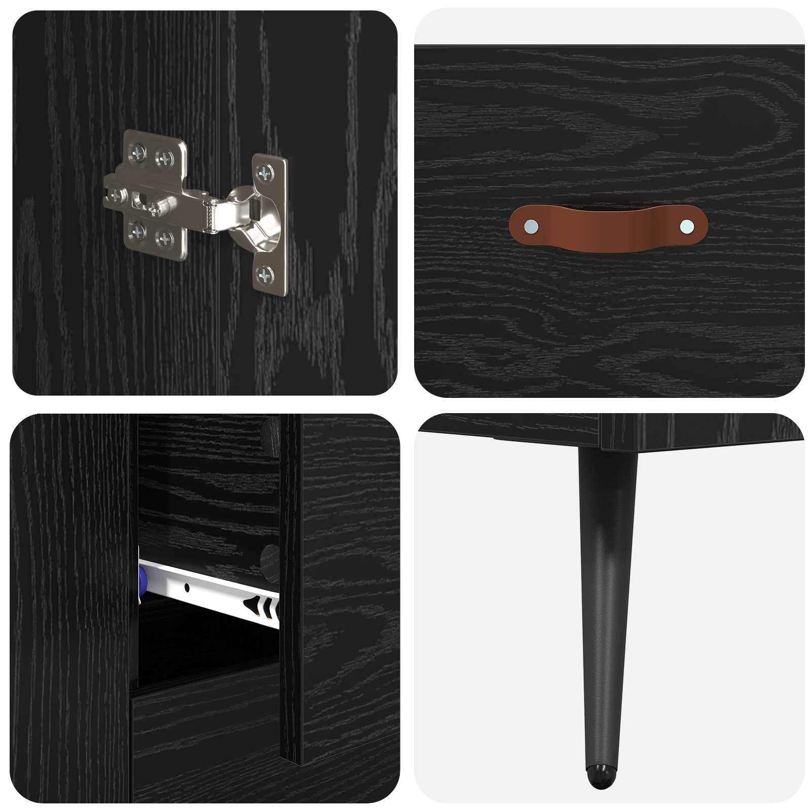 Haut Armoire Chêne noir 69,5 x 34 x 180 cm Bois d'ingénierie - XIOS