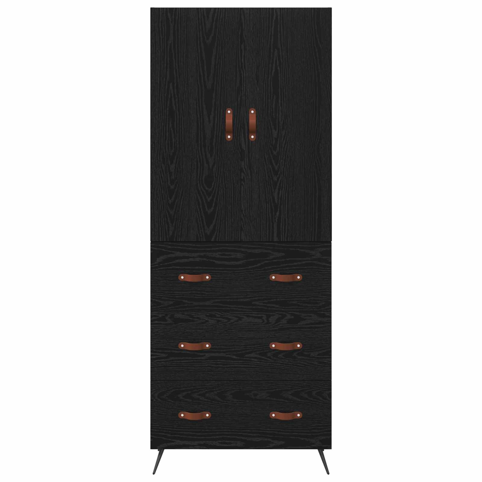 Haut Armoire Chêne noir 69,5 x 34 x 180 cm Bois d'ingénierie - XIOS
