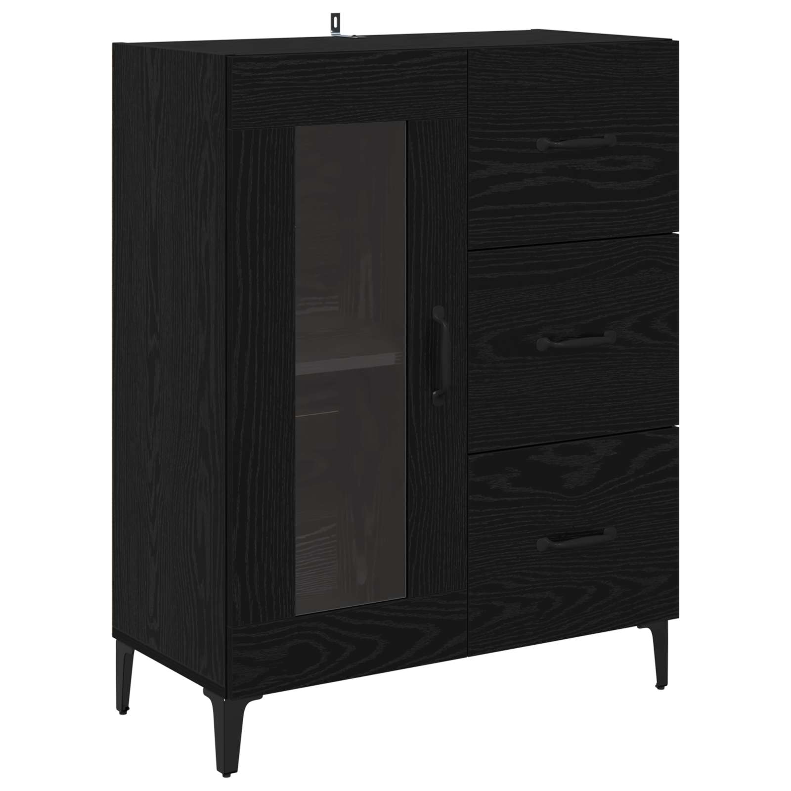 Haut Armoire Chêne noir 69,5 x 34 x 180 cm Bois d'ingénierie - XIOS