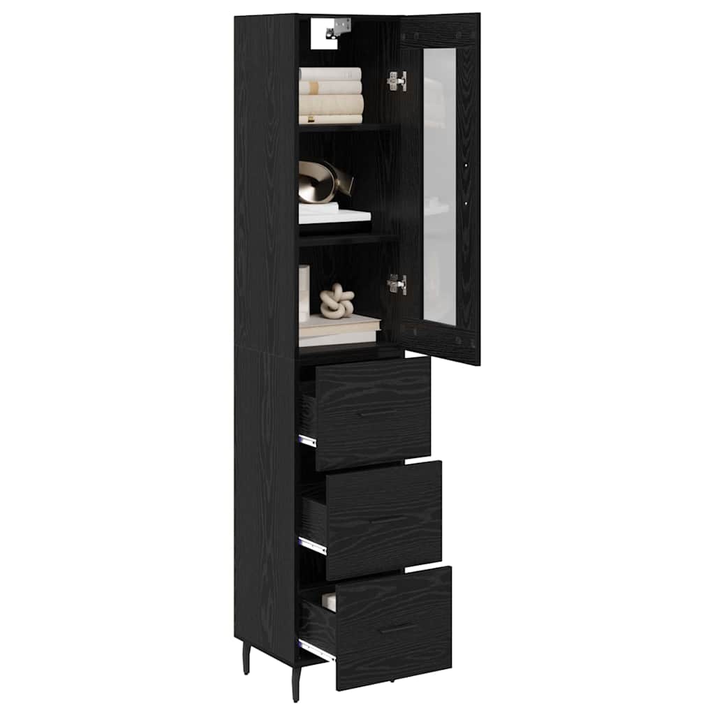 Haut Armoire Chêne noir 34,5 x 34 x 180 cm Bois d'ingénierie - XIOS