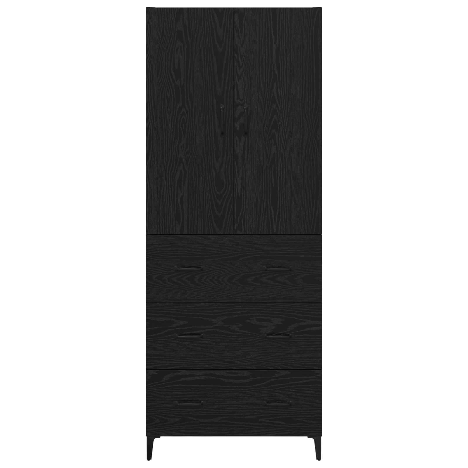 Haut Armoire Chêne noir 69,5 x 34 x 180 cm Bois d'ingénierie - XIOS