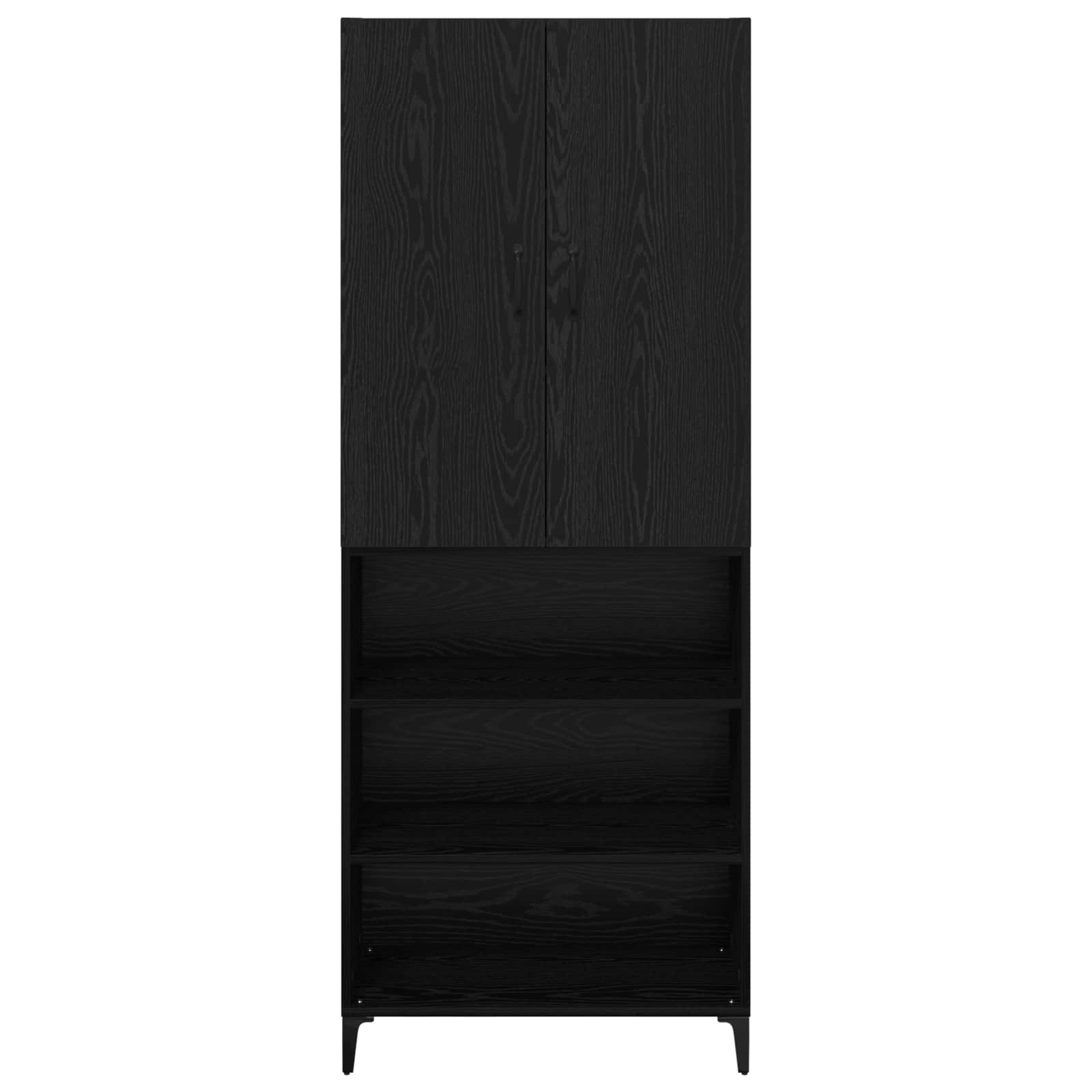 Haut Armoire Chêne noir 69,5 x 34 x 180 cm Bois d'ingénierie - XIOS