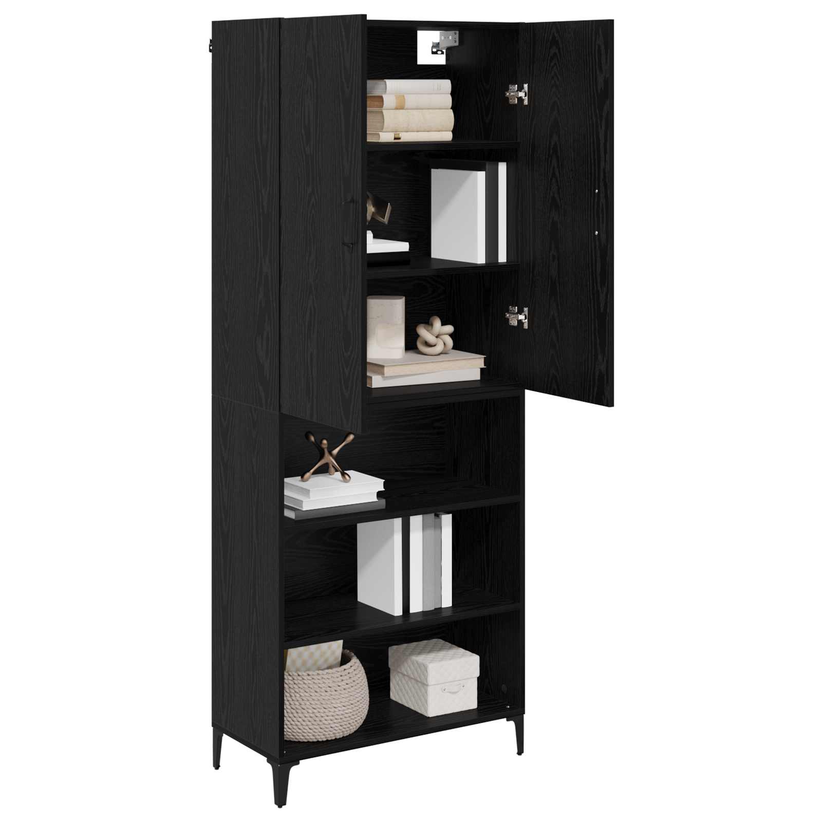 Haut Armoire Chêne noir 69,5 x 34 x 180 cm Bois d'ingénierie - XIOS