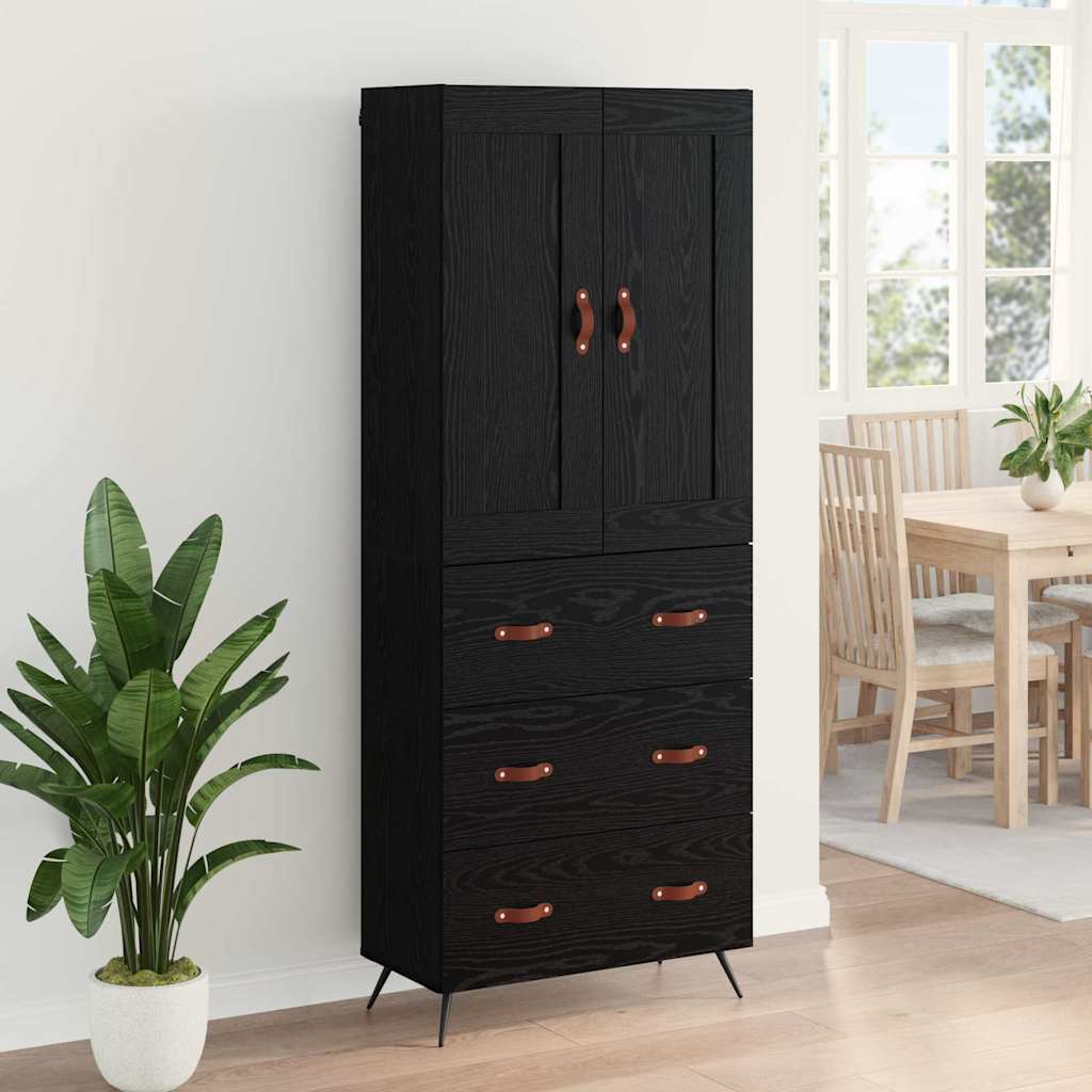 Haut Armoire Chêne noir 69,5 x 34 x 180 cm Bois d'ingénierie - XIOS