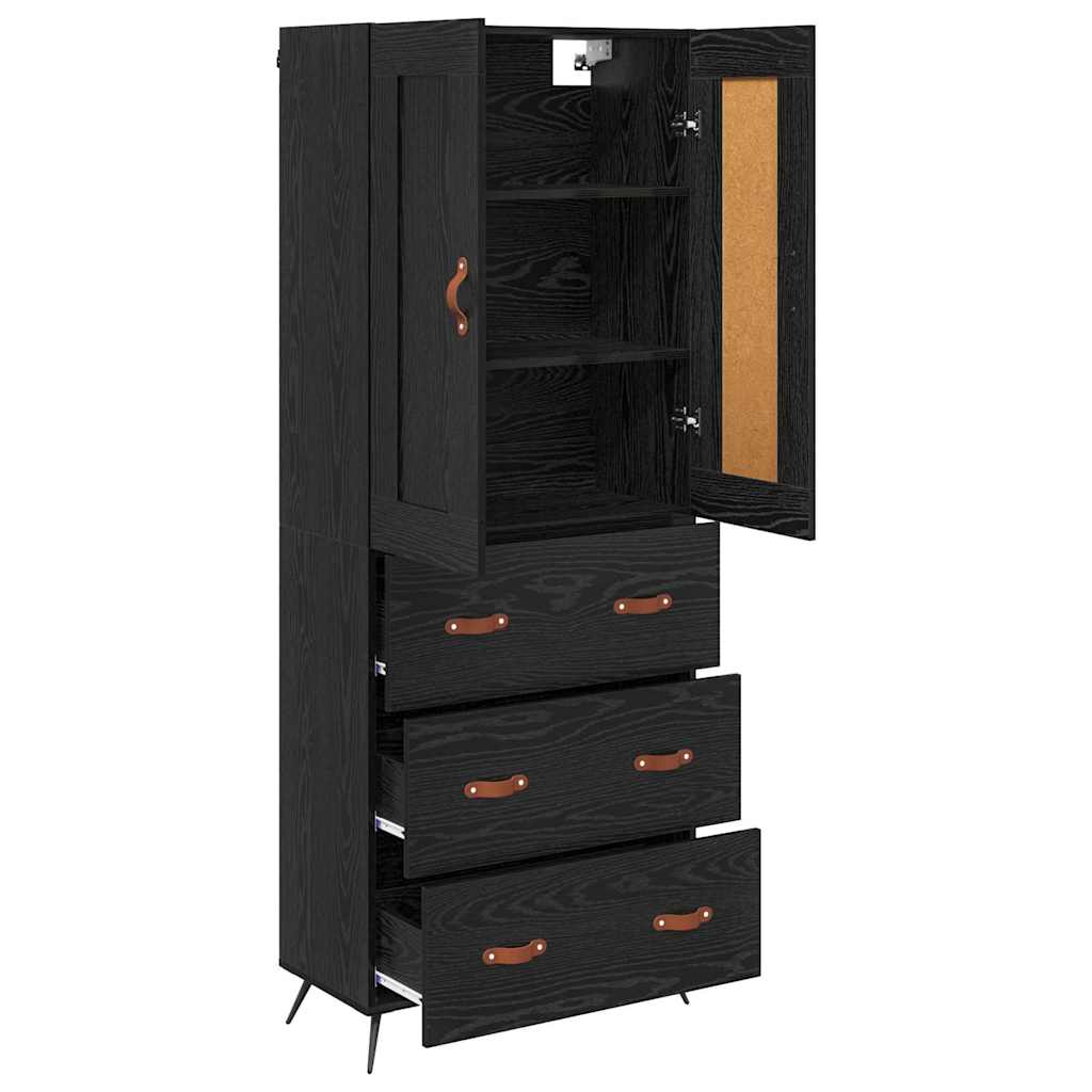 Haut Armoire Chêne noir 69,5 x 34 x 180 cm Bois d'ingénierie - XIOS