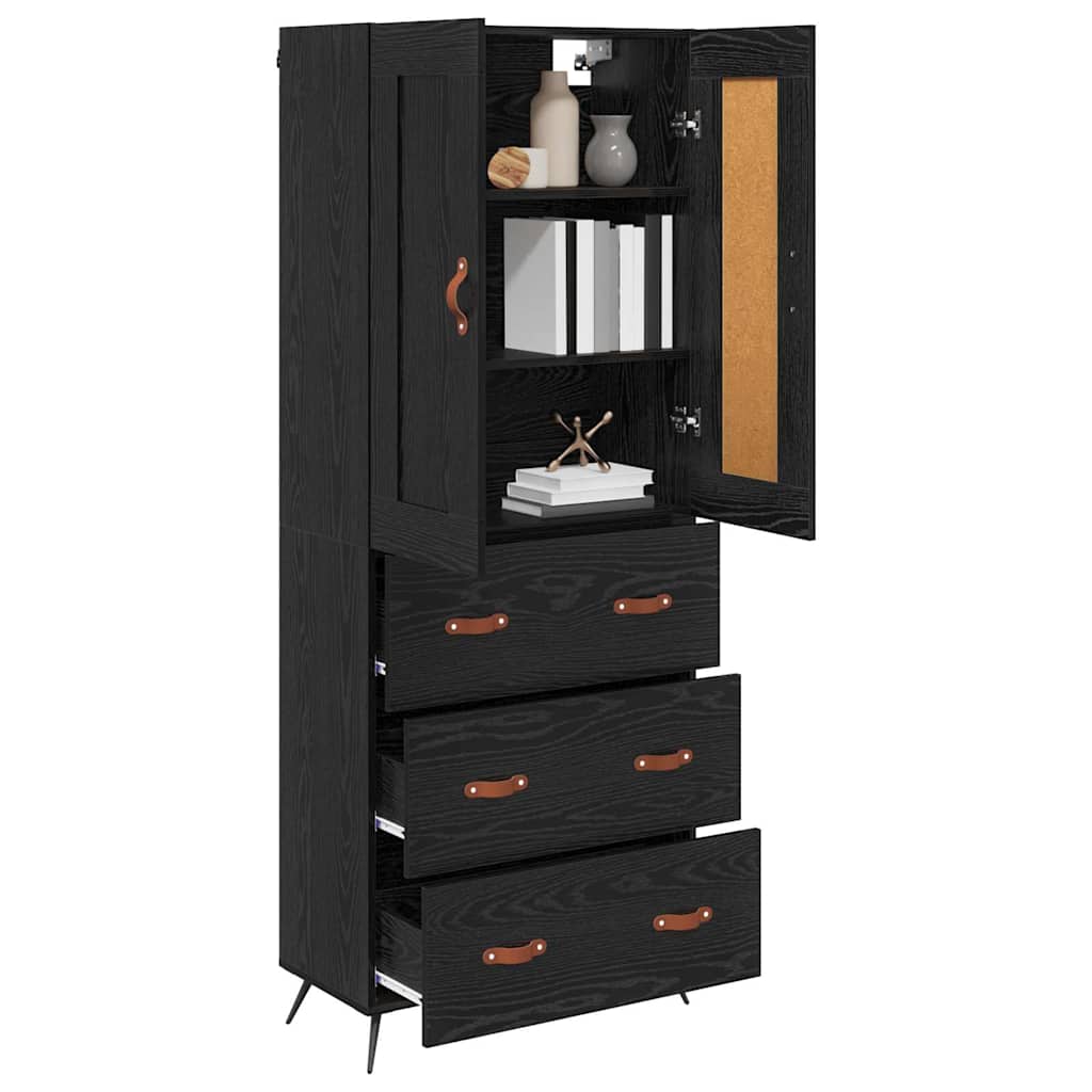Haut Armoire Chêne noir 69,5 x 34 x 180 cm Bois d'ingénierie - XIOS