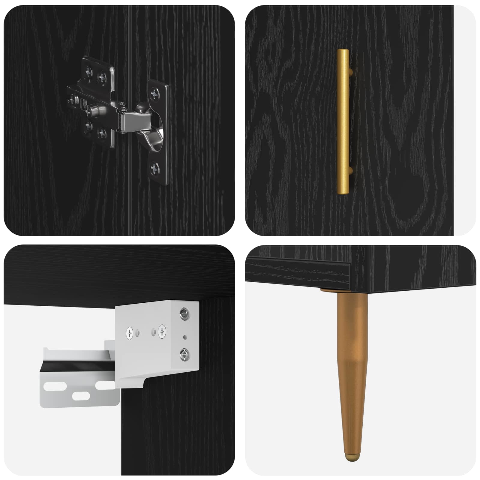 Haut Armoire Chêne noir 69,5 x 34 x 180 cm Bois d'ingénierie - XIOS