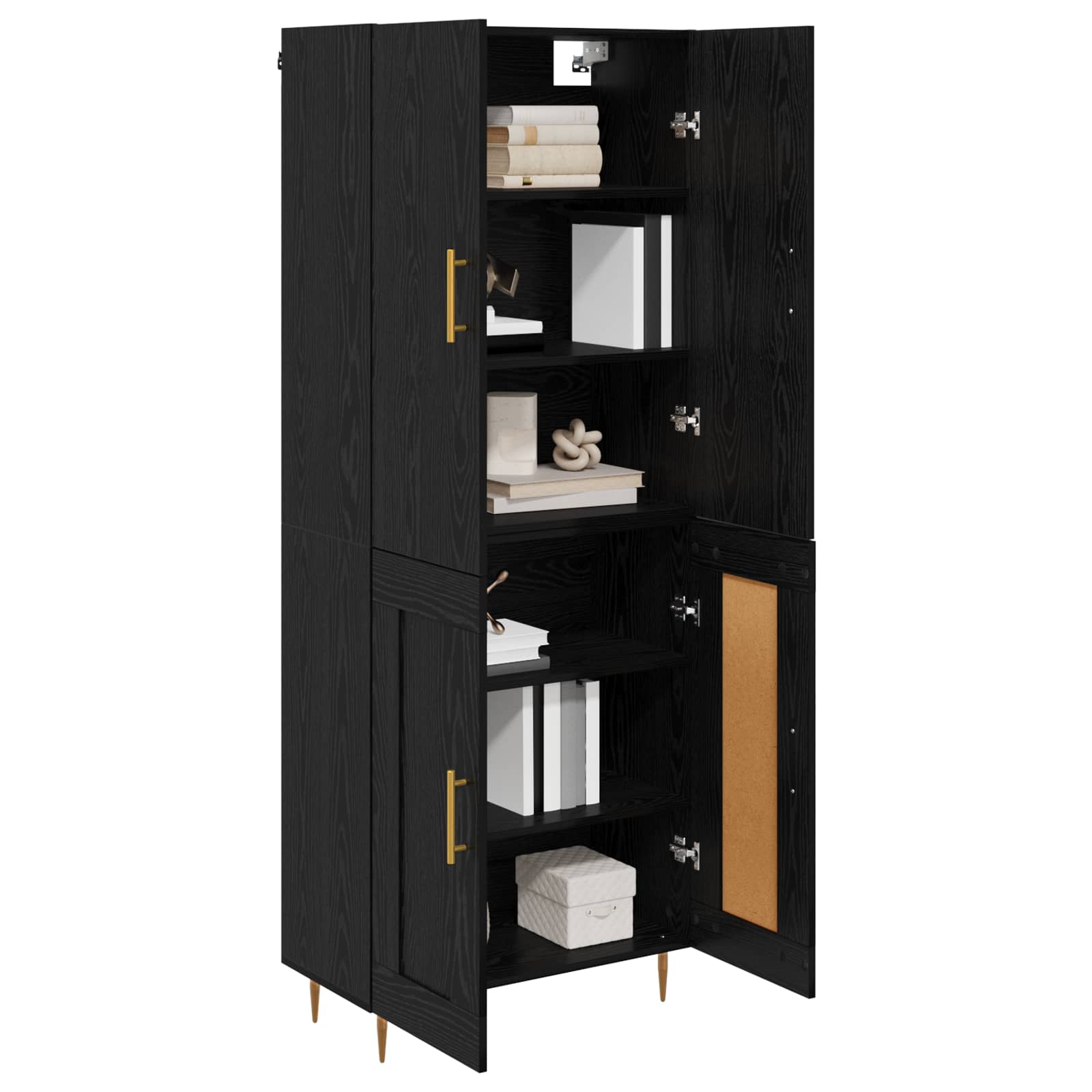 Haut Armoire Chêne noir 69,5 x 34 x 180 cm Bois d'ingénierie - XIOS