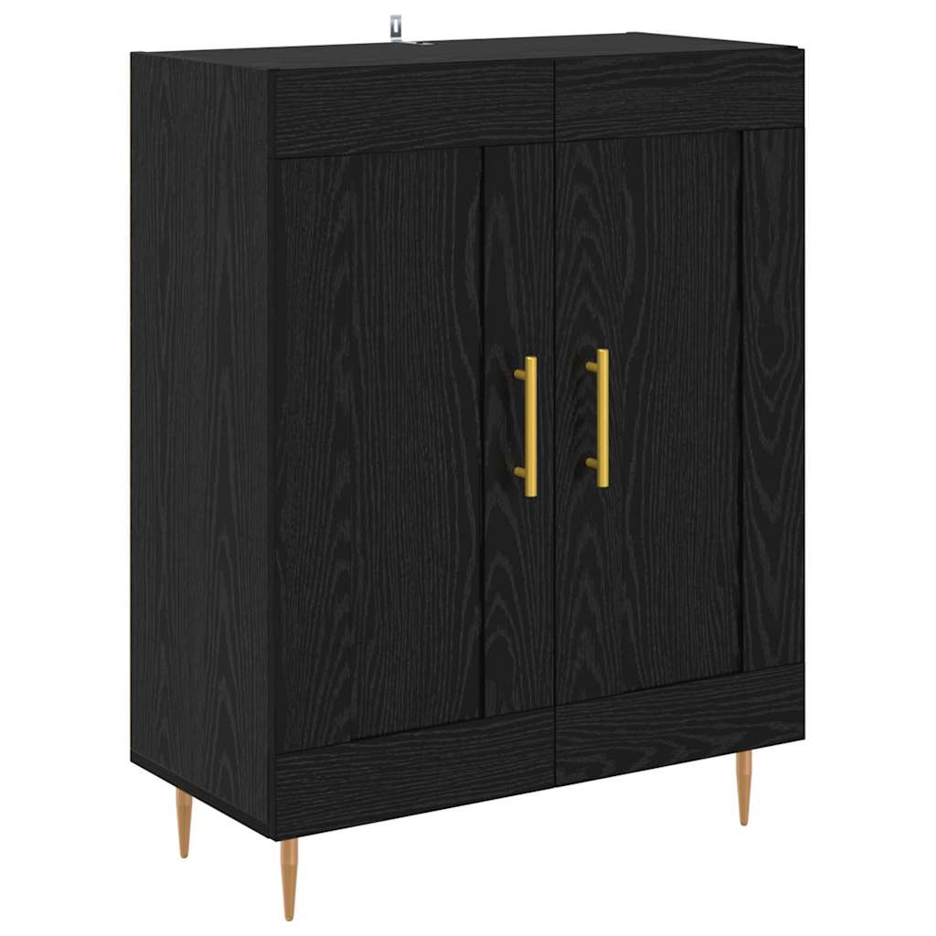 Haut Armoire Montage mural 2 pcs Chêne noir Bois d'ingénierie - XIOS