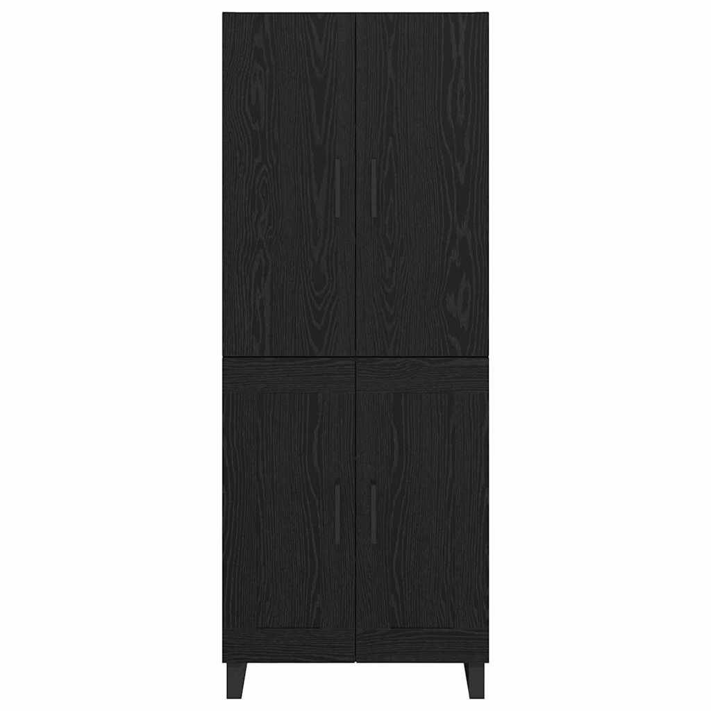 Buffet Montage mural 2 pcs Chêne noir Bois d'ingénierie - XIOS