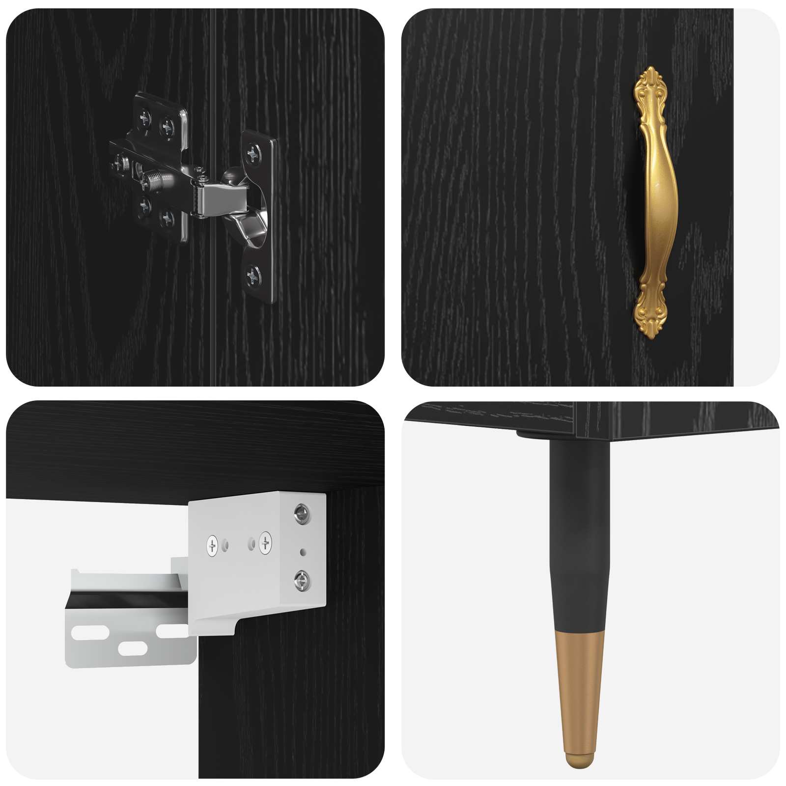 Haut Armoire Chêne noir 69,5 x 34 x 180 cm Bois d'ingénierie - XIOS