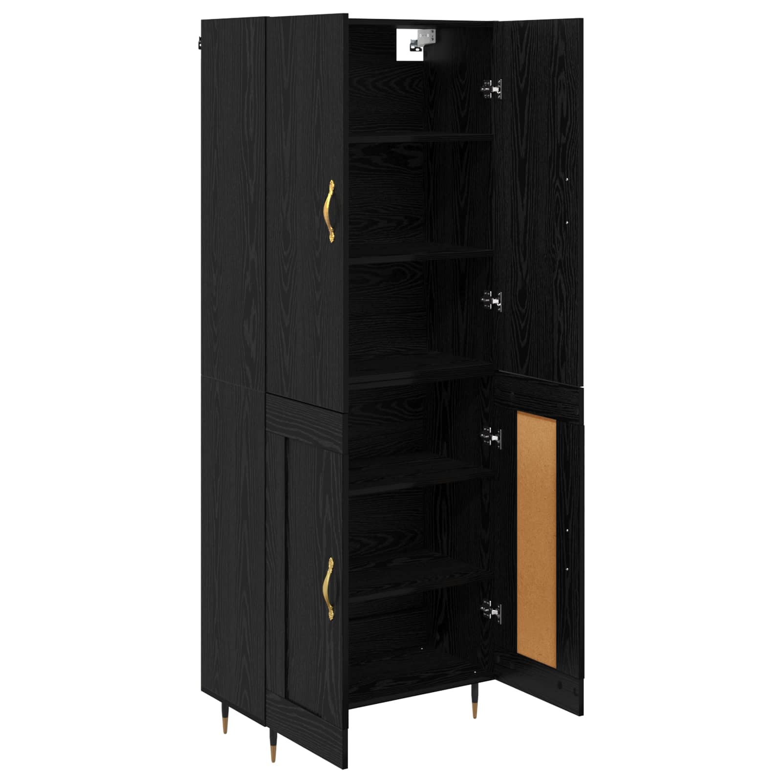 Haut Armoire Chêne noir 69,5 x 34 x 180 cm Bois d'ingénierie - XIOS