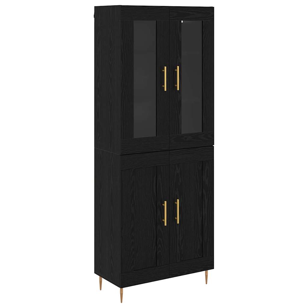 Haut Armoire 2 pcs Chêne noir Bois d'ingénierie - XIOS