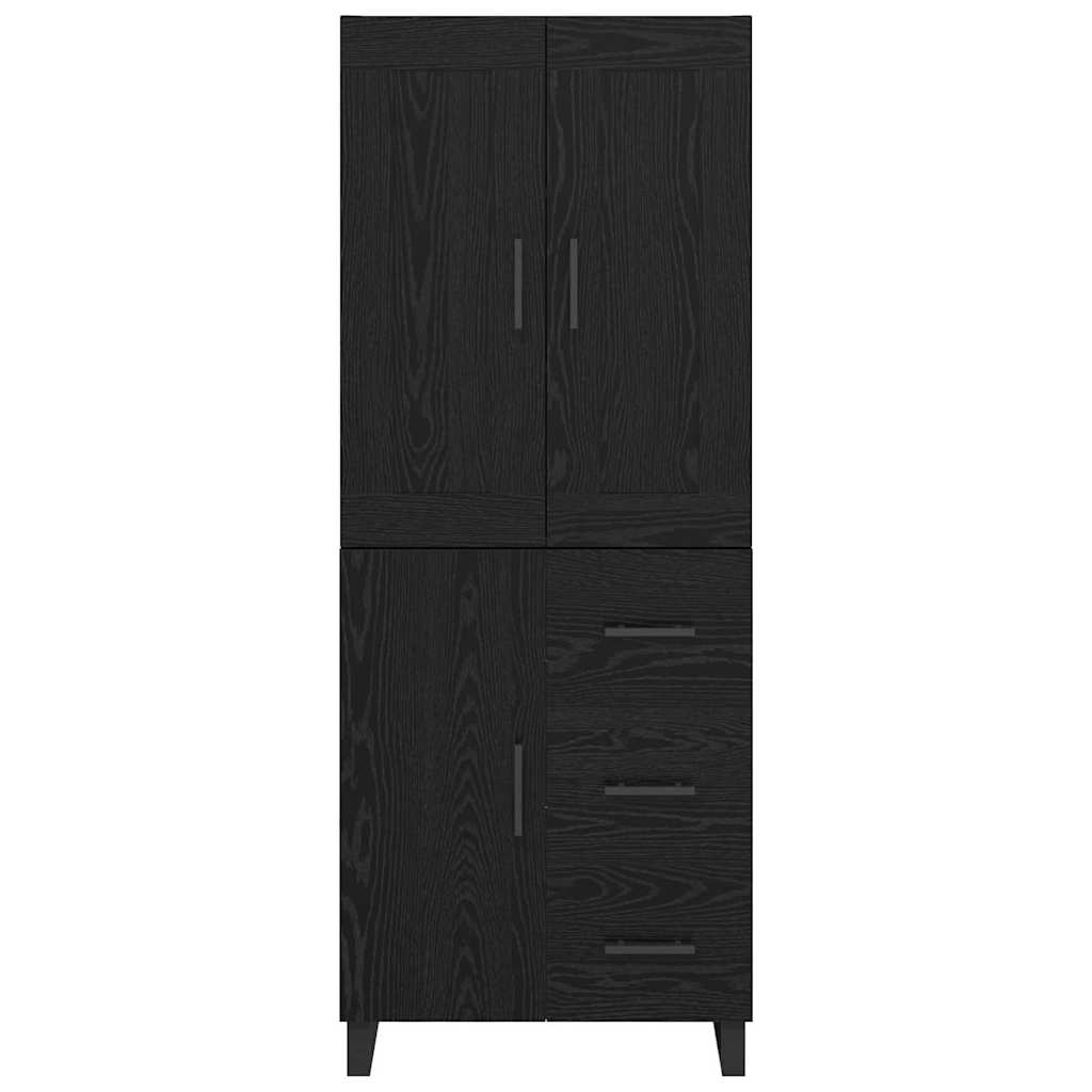 Haut Armoire Montage mural 2 pcs Chêne noir Bois d'ingénierie - XIOS