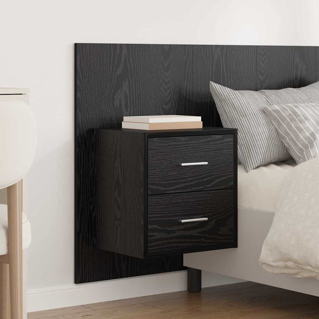 Tête de lit avec armoire 3 pcs Chêne noir Bois d'ingénierie - XIOS