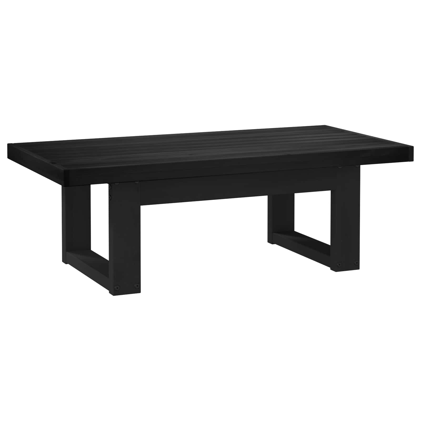 Table basse NOAIN Noir 119 x 60 x 40 cm Bois de pin massif - XIOS