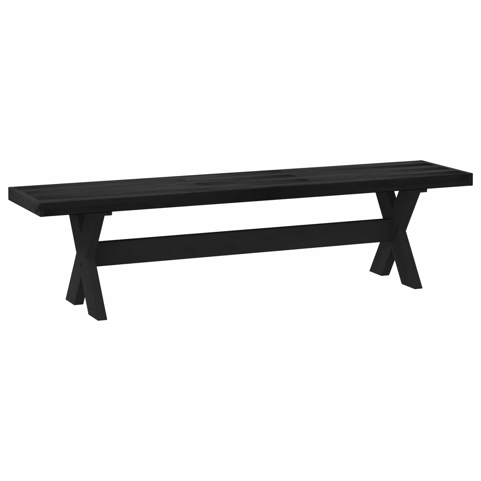 Banc de salle à manger NOAIN 180 x 41 x 45 cm Pin massif Noir - XIOS
