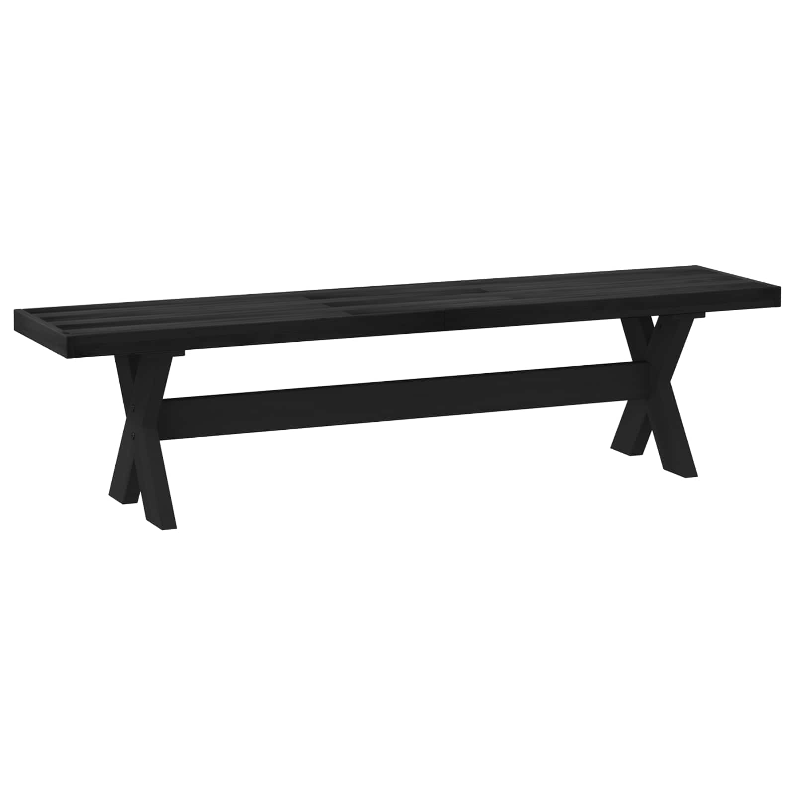 Banc de salle à manger NOAIN 160 x 41 x 45 cm Pin massif Noir - XIOS