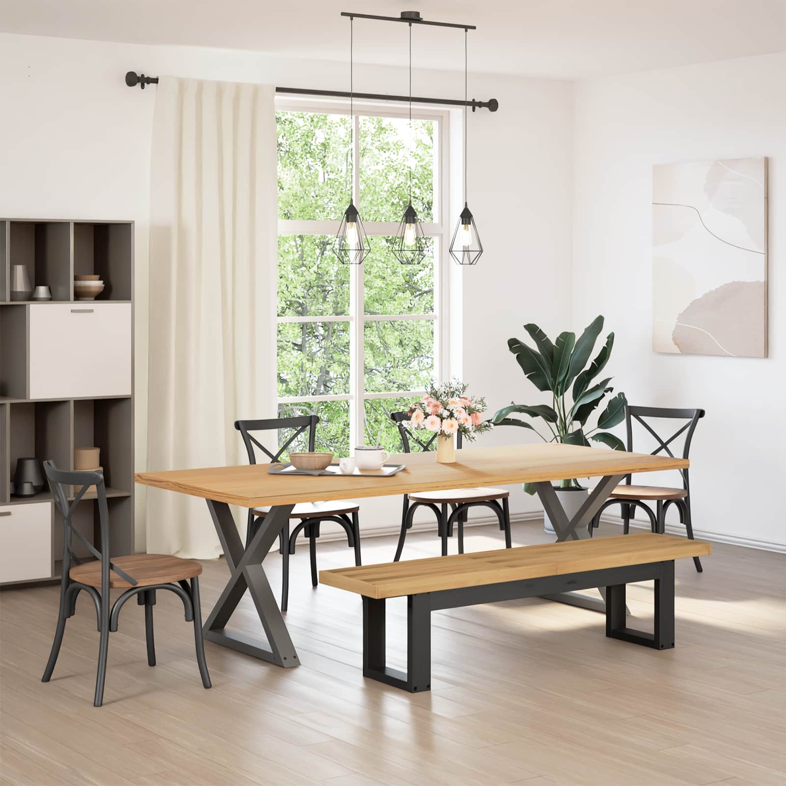 Banc de salle à manger NOAIN 160 x 41 x 45 cm Pin massif - XIOS