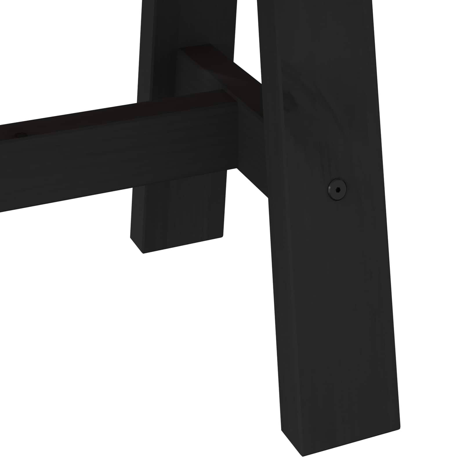 Banc de salle à manger NOAIN 120 x 41 x 45 cm Pin massif Noir - XIOS