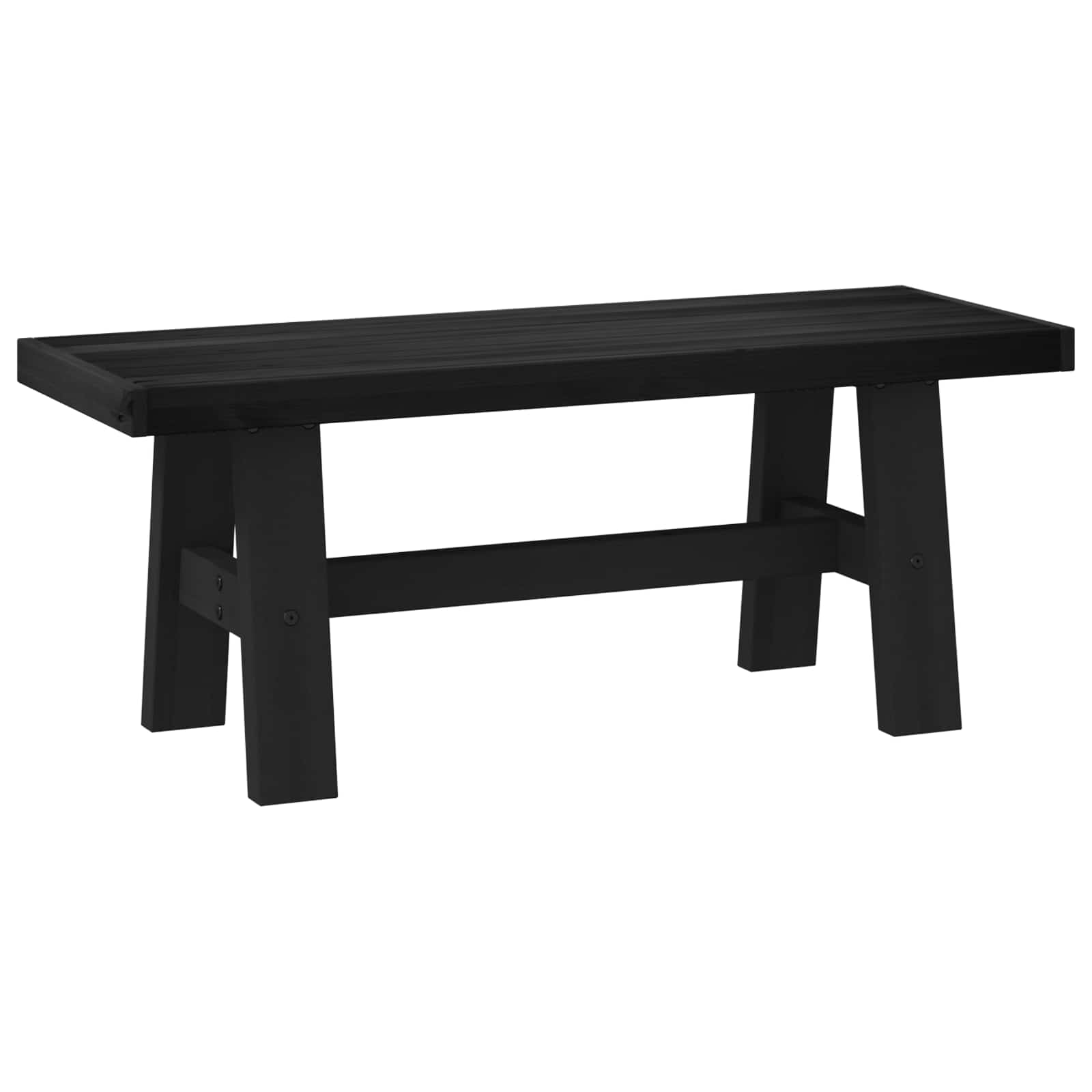Banc de salle à manger NOAIN 120 x 41 x 45 cm Pin massif Noir - XIOS