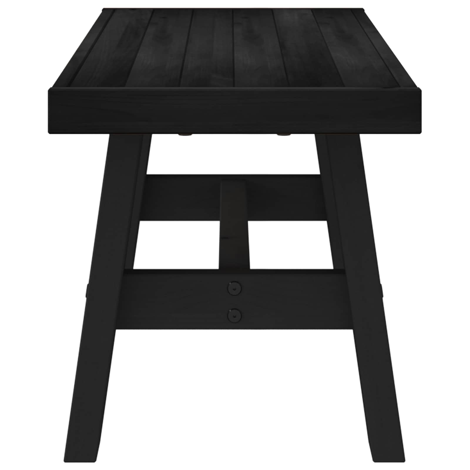 Banc de salle à manger NOAIN 120 x 41 x 45 cm Pin massif Noir - XIOS
