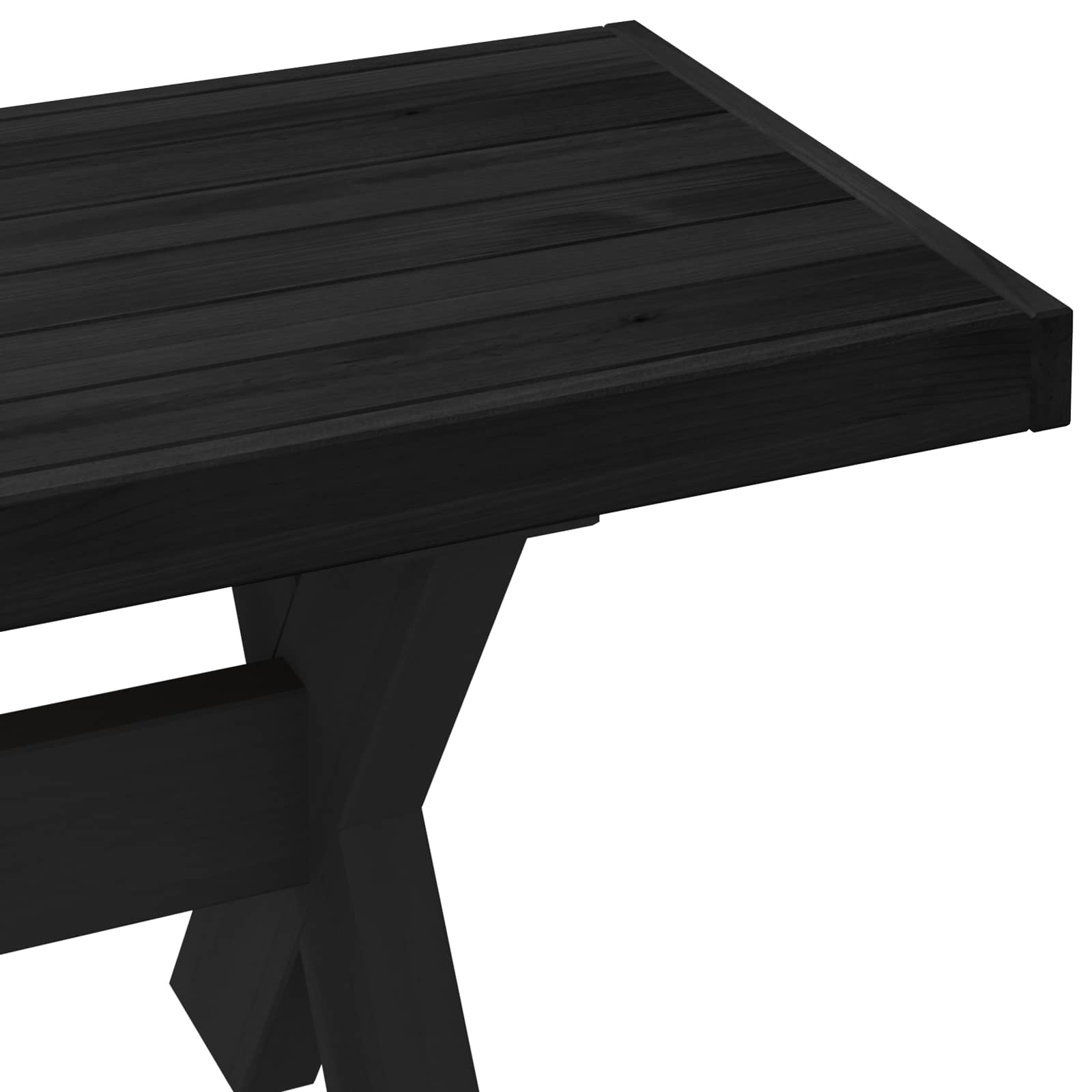 Banc de salle à manger NOAIN 120 x 41 x 45 cm Pin massif Noir - XIOS