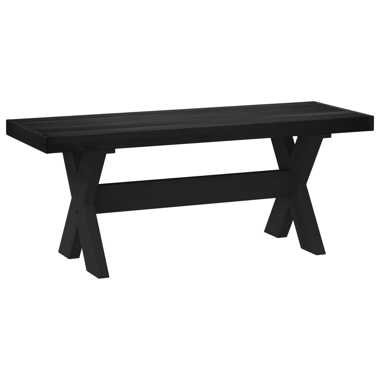 Banc de salle à manger NOAIN 120 x 41 x 45 cm Pin massif Noir - XIOS