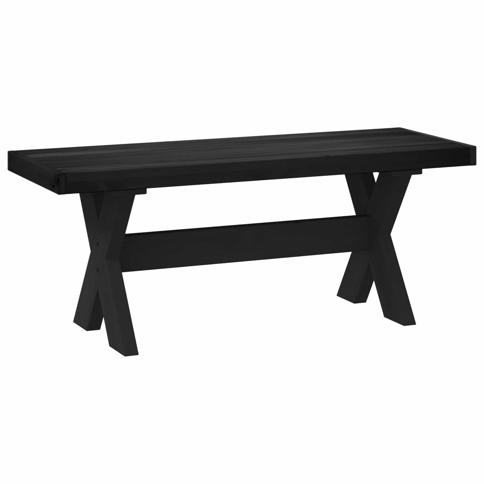 Banc de salle à manger NOAIN 120 x 41 x 45 cm Pin massif Noir - XIOS