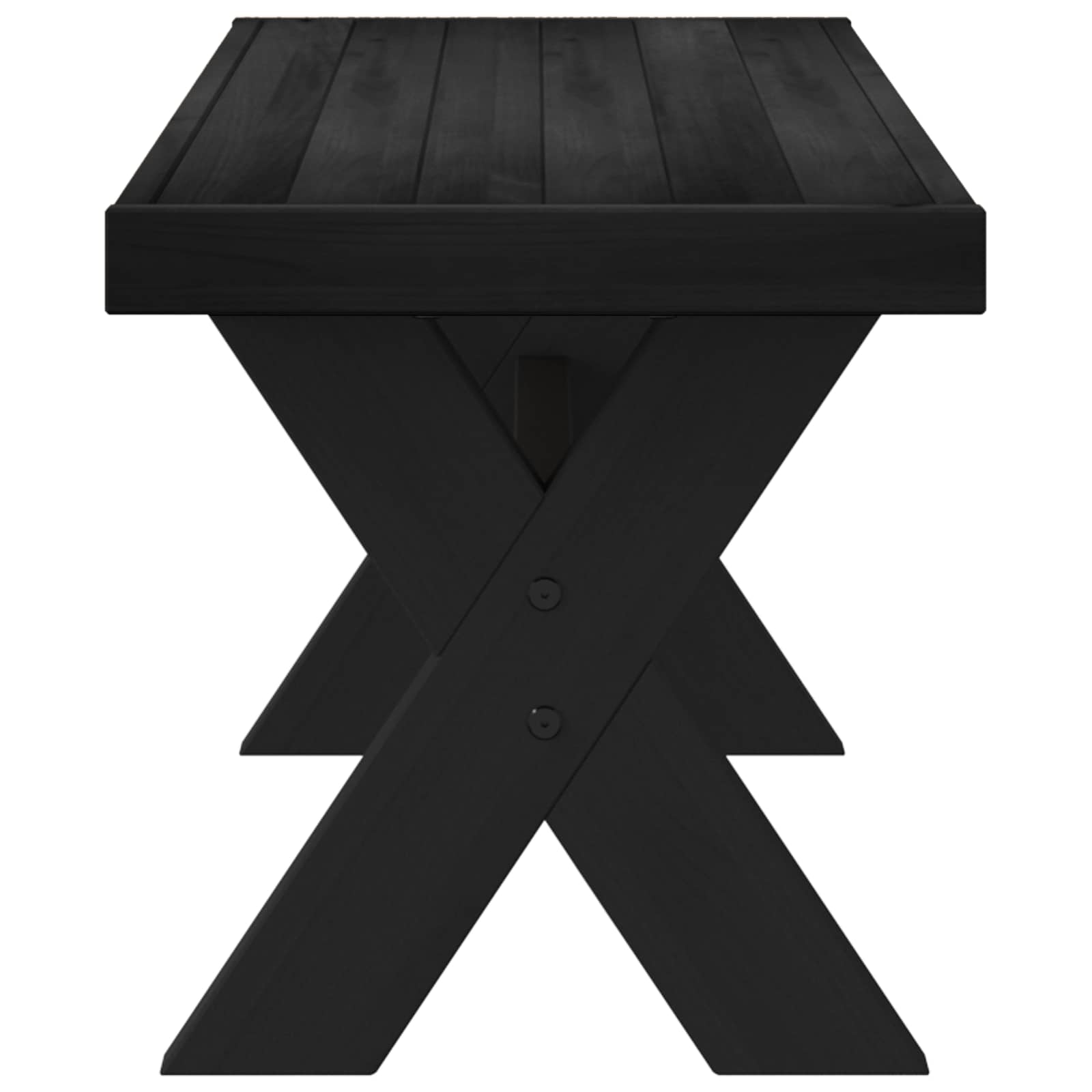 Banc de salle à manger NOAIN 120 x 41 x 45 cm Pin massif Noir - XIOS