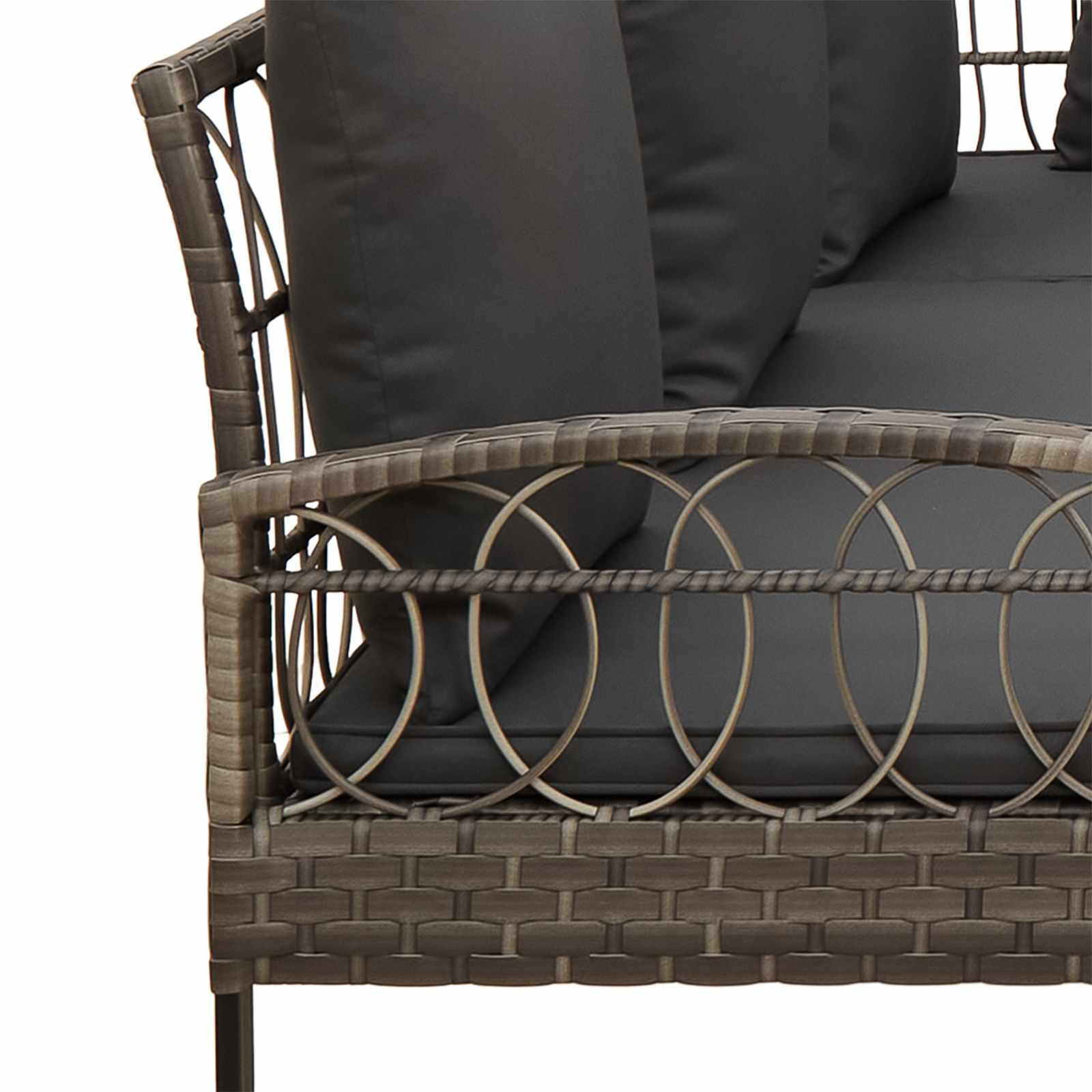 Ensemble de canapé de jardin avec coussin 2 pcs Gris - XIOS