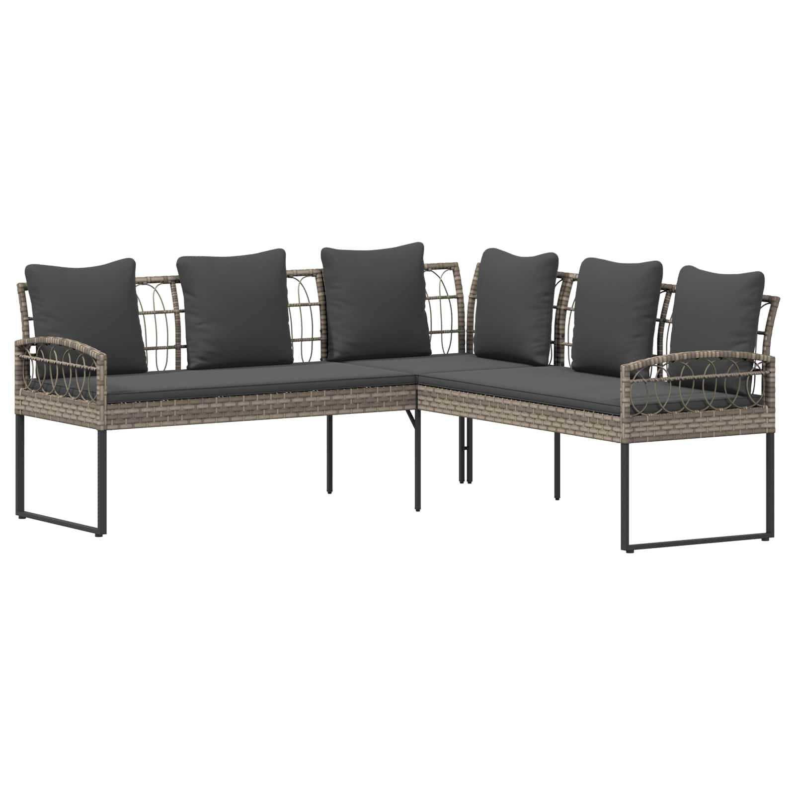 Ensemble de canapé de jardin avec coussin 2 pcs Gris - XIOS