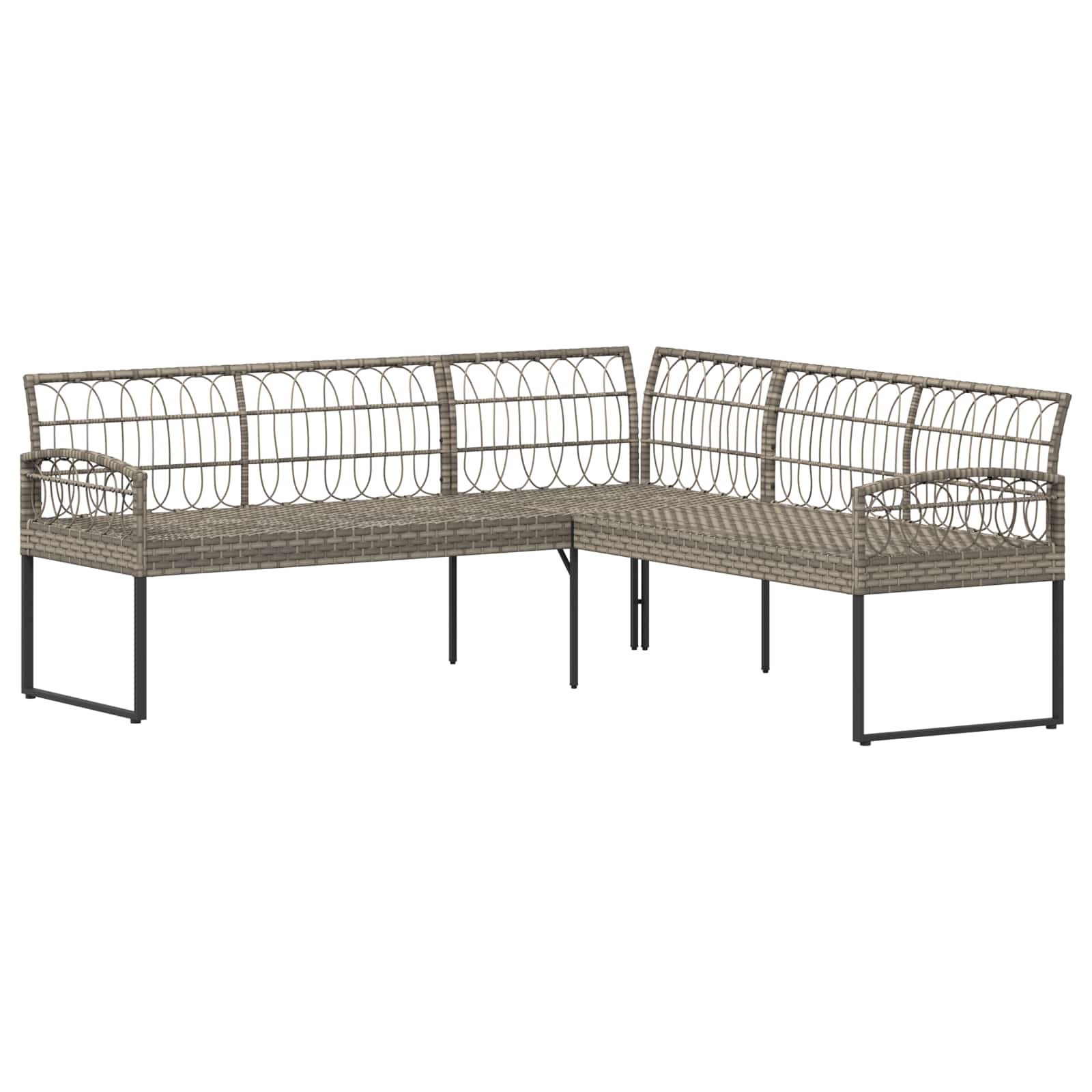 Ensemble de canapé de jardin avec coussin 2 pcs Gris - XIOS