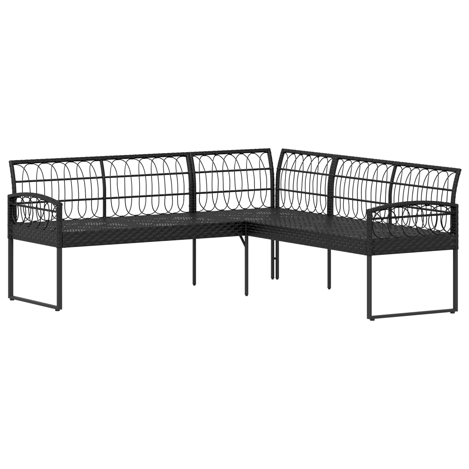 Ensemble de canapé de jardin avec coussin 2 pcs Noir et Crème - XIOS