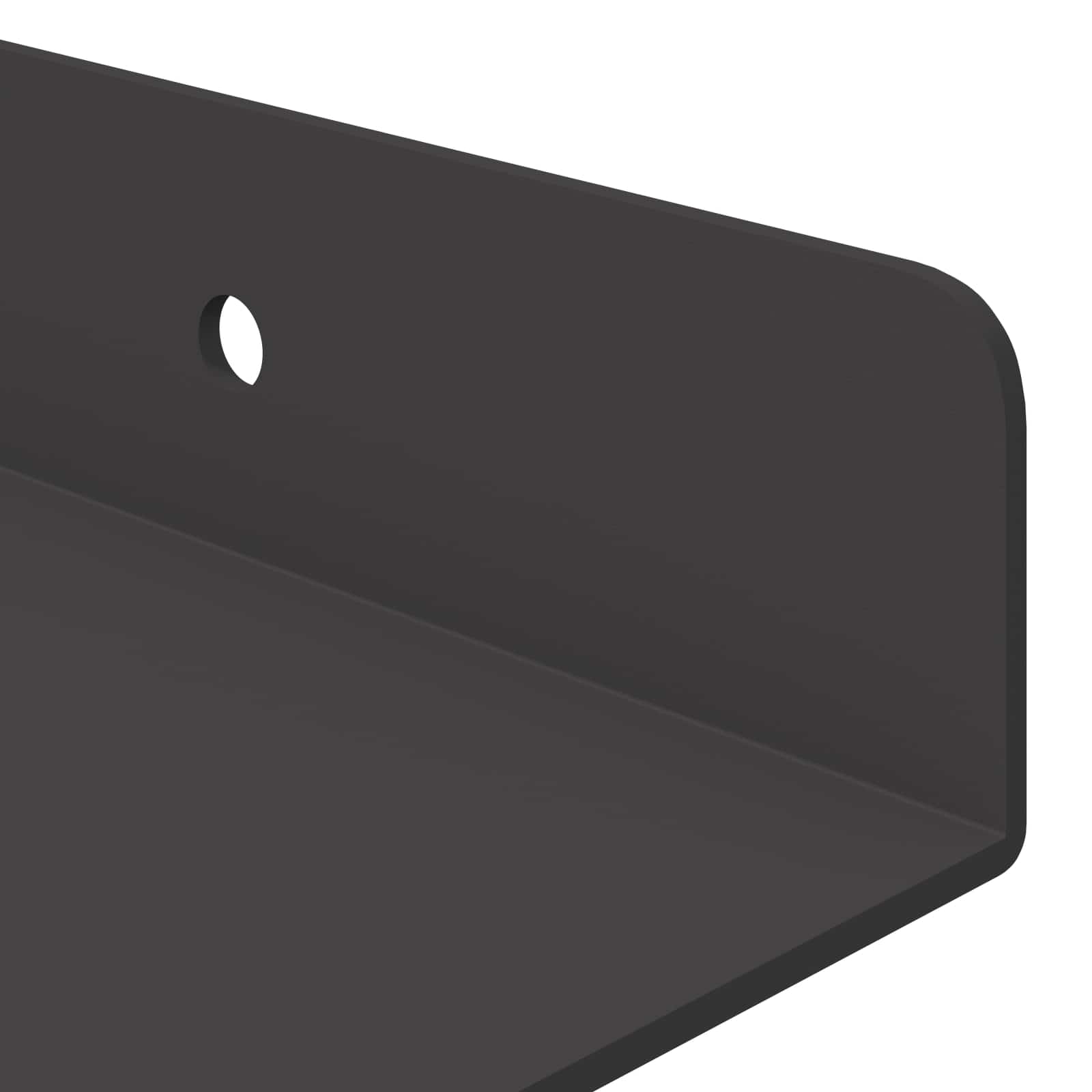 Étagère Murale avec étagère 2 pcs Noir 80 x 9 x 2.5 cm - XIOS