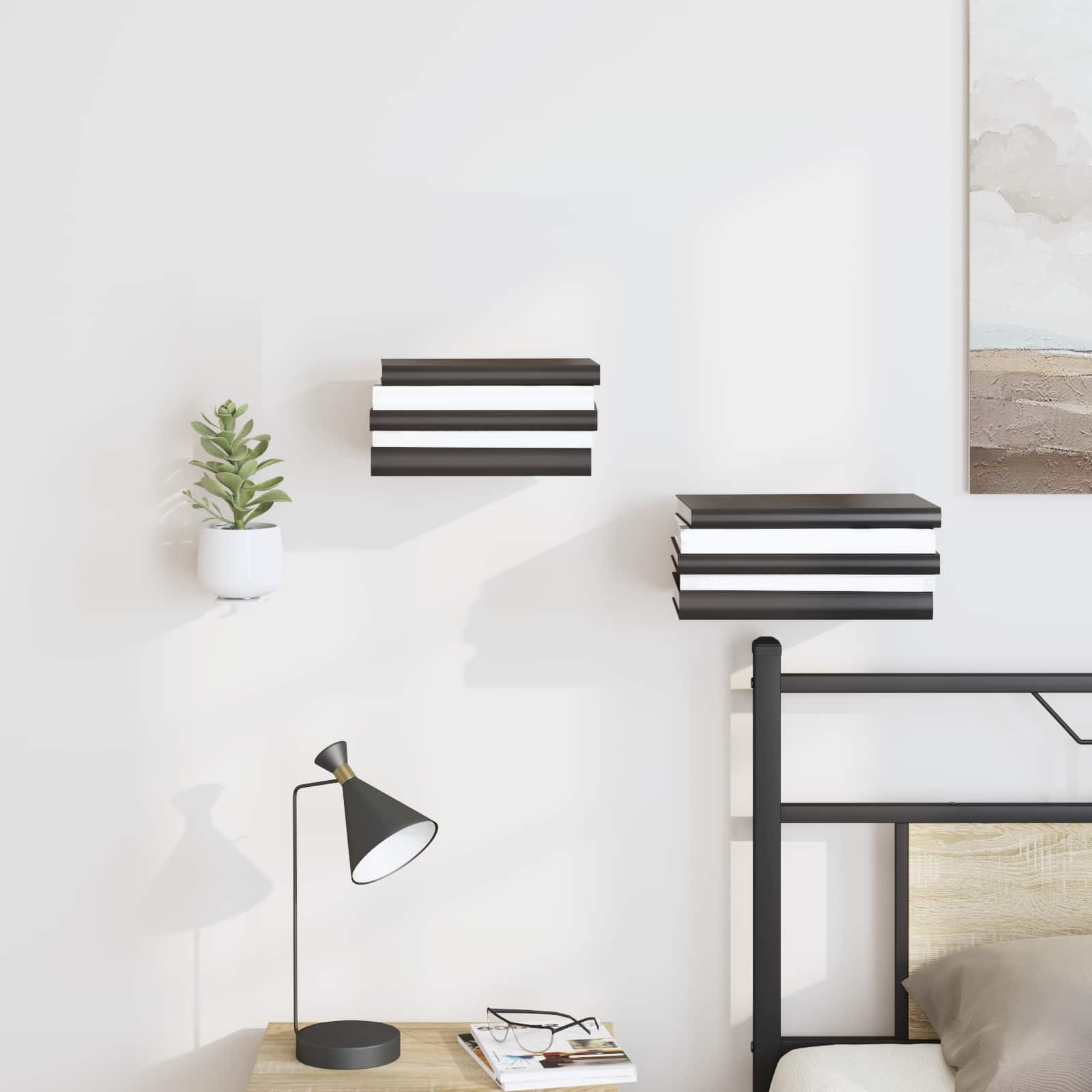 Étagère flottante avec étagère 24 pcs Blanc 6 x 10,8 x 6,6 cm - XIOS