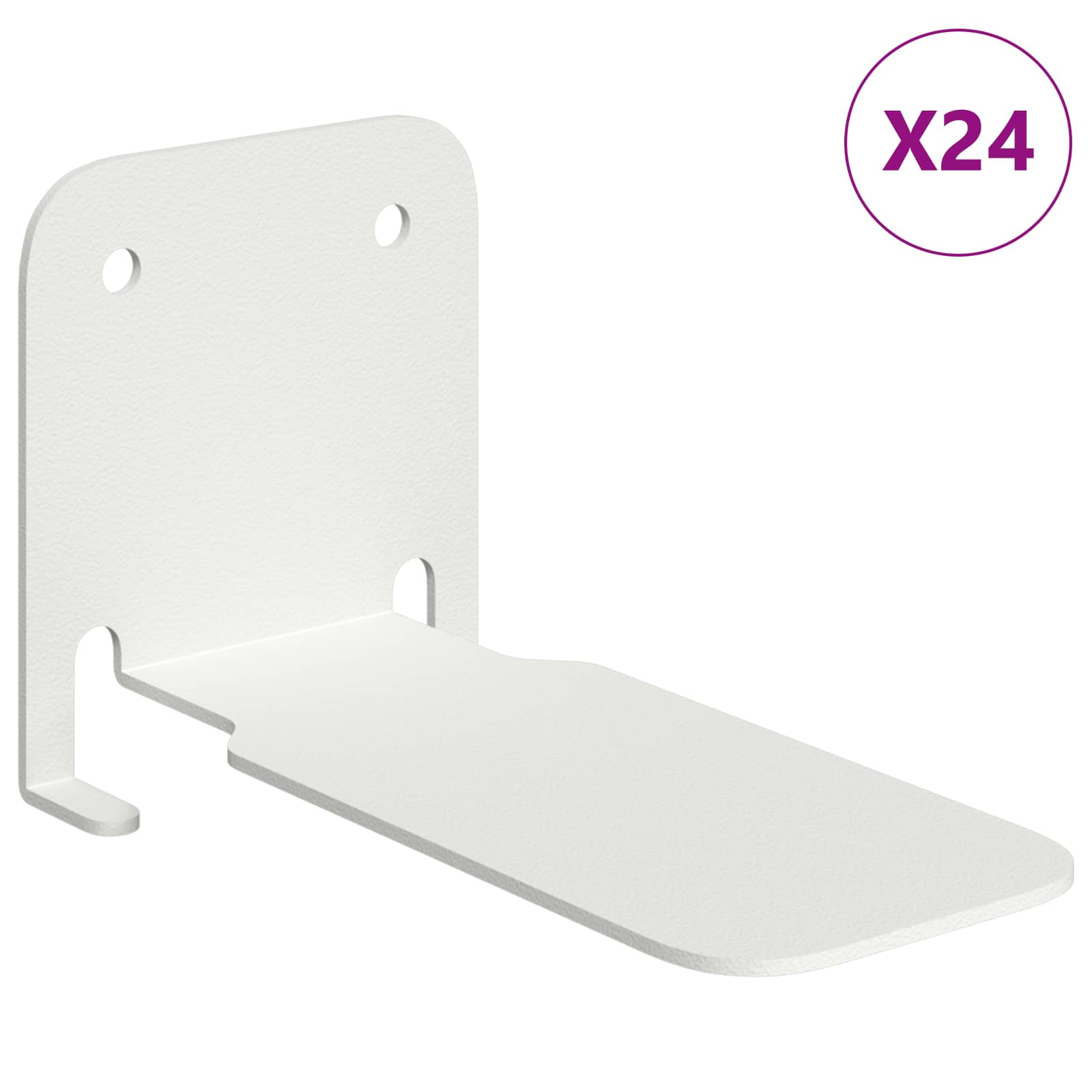 Étagère flottante avec étagère 24 pcs Blanc 6 x 10,8 x 6,6 cm - XIOS
