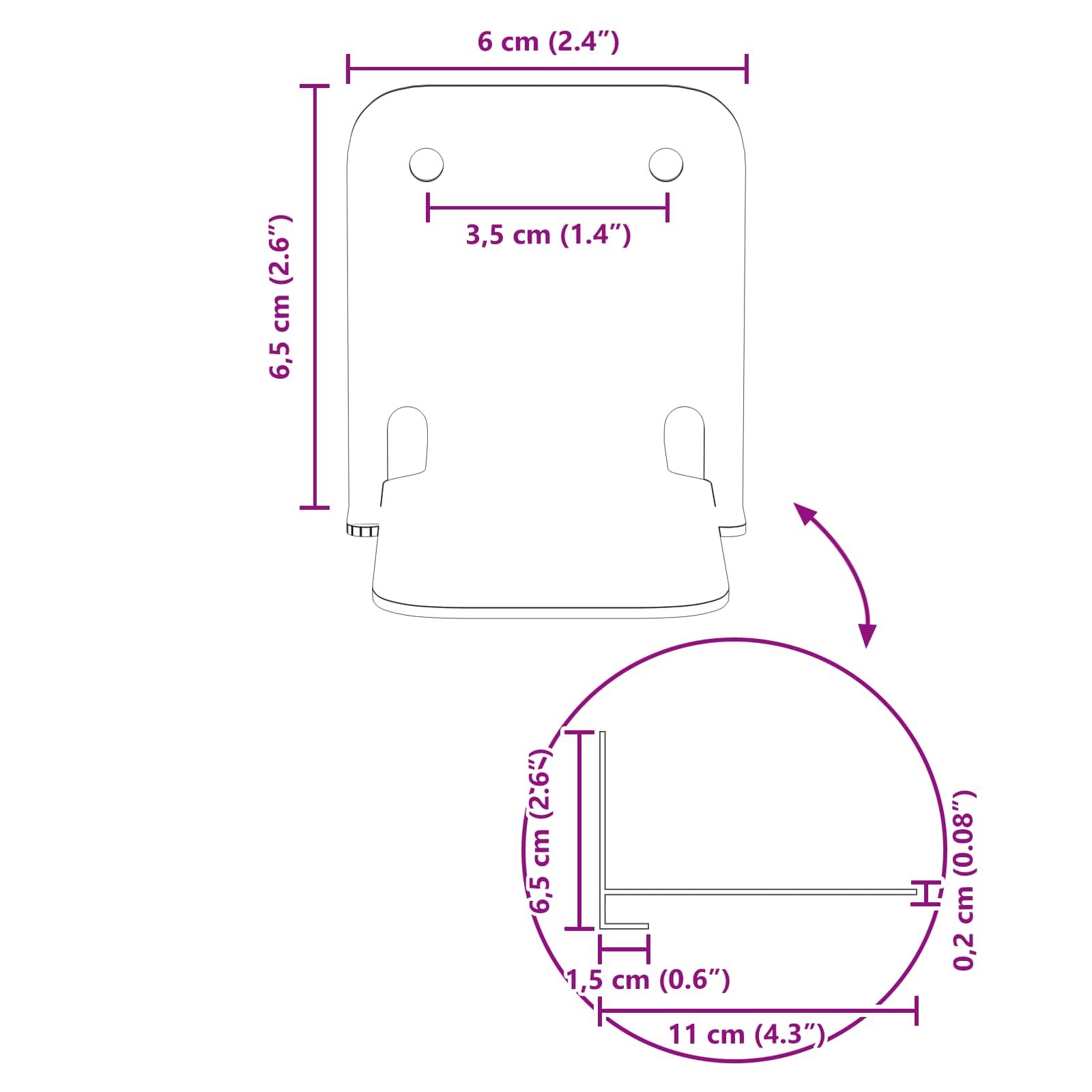 Étagère flottante avec étagère 24 pcs Blanc 6 x 10,8 x 6,6 cm - XIOS