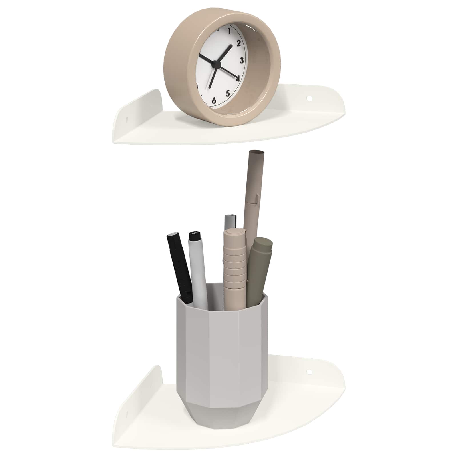 Étagère flottante avec étagère 2 pcs Blanc 15 x 15 x 2 cm - XIOS