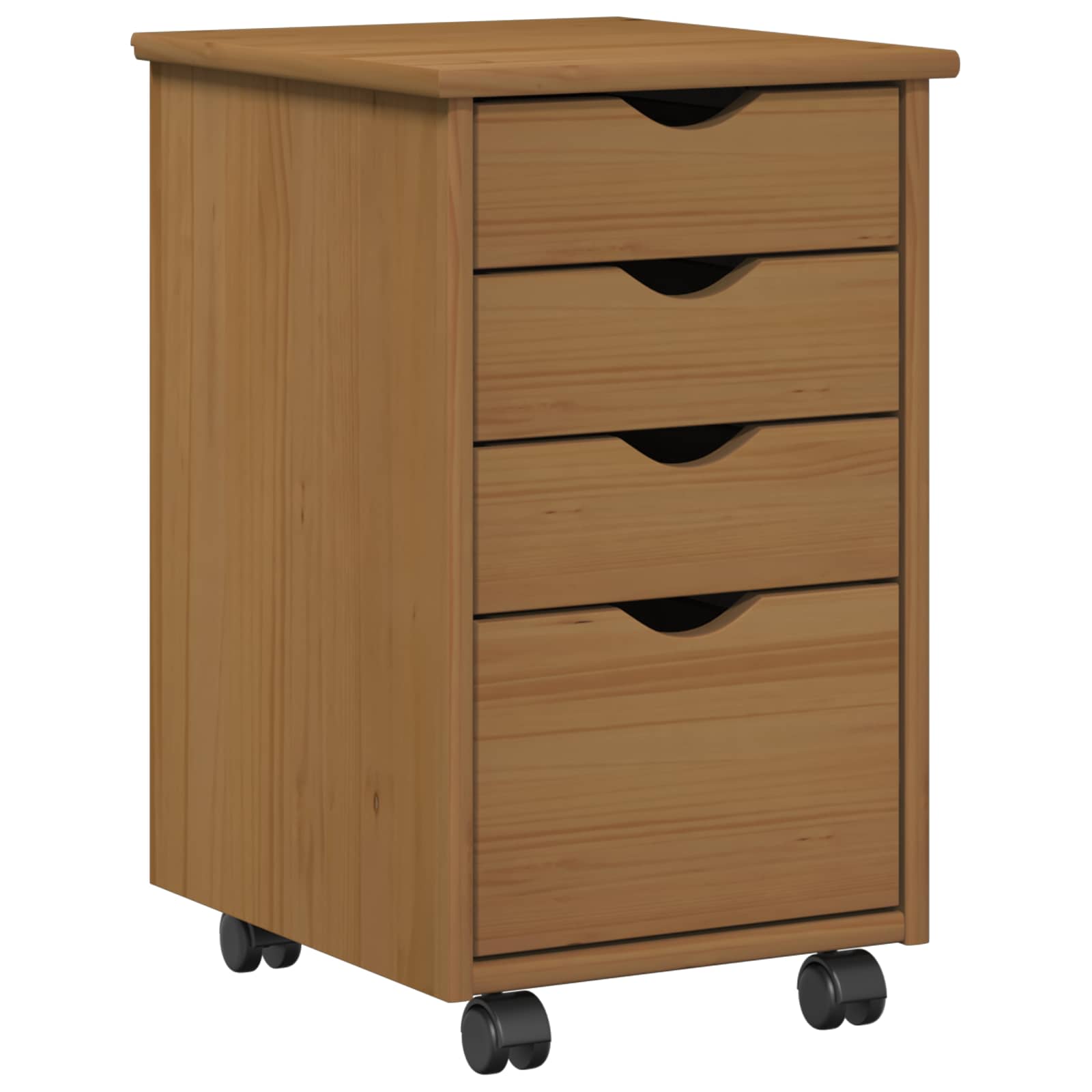 Cabinet roulant MOSS Brun Miel 34 x 39 x 56 cm Pin massif - XIOS