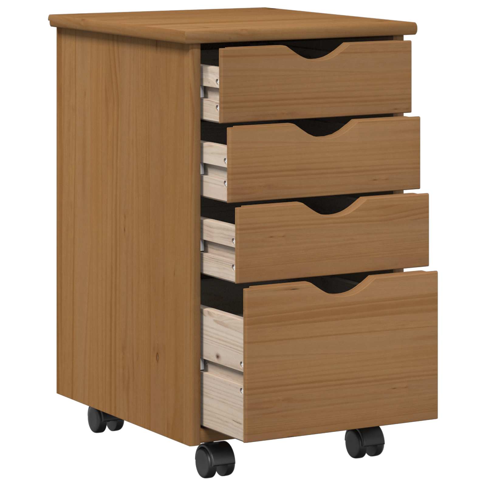 Cabinet roulant MOSS Brun Miel 34 x 39 x 56 cm Pin massif - XIOS