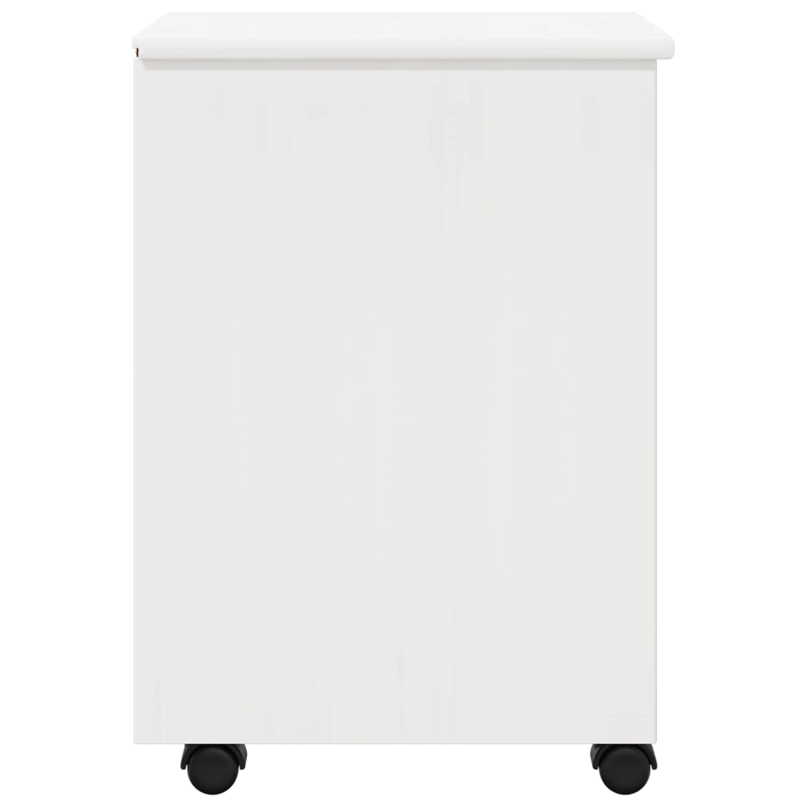 Cabinet roulant avec roue Blanc 34 x 39 x 56 cm Pin massif