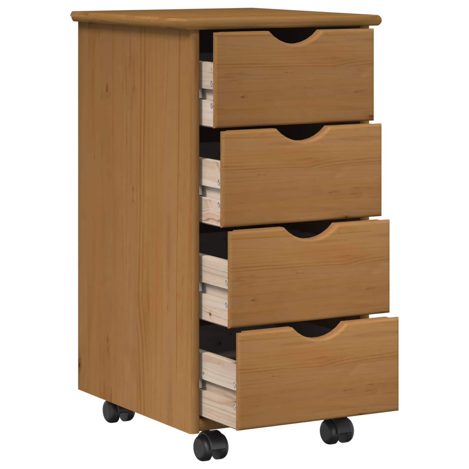 Cabinet roulant avec roue Marron miel 34 x 39 x 65,5 cm - XIOS