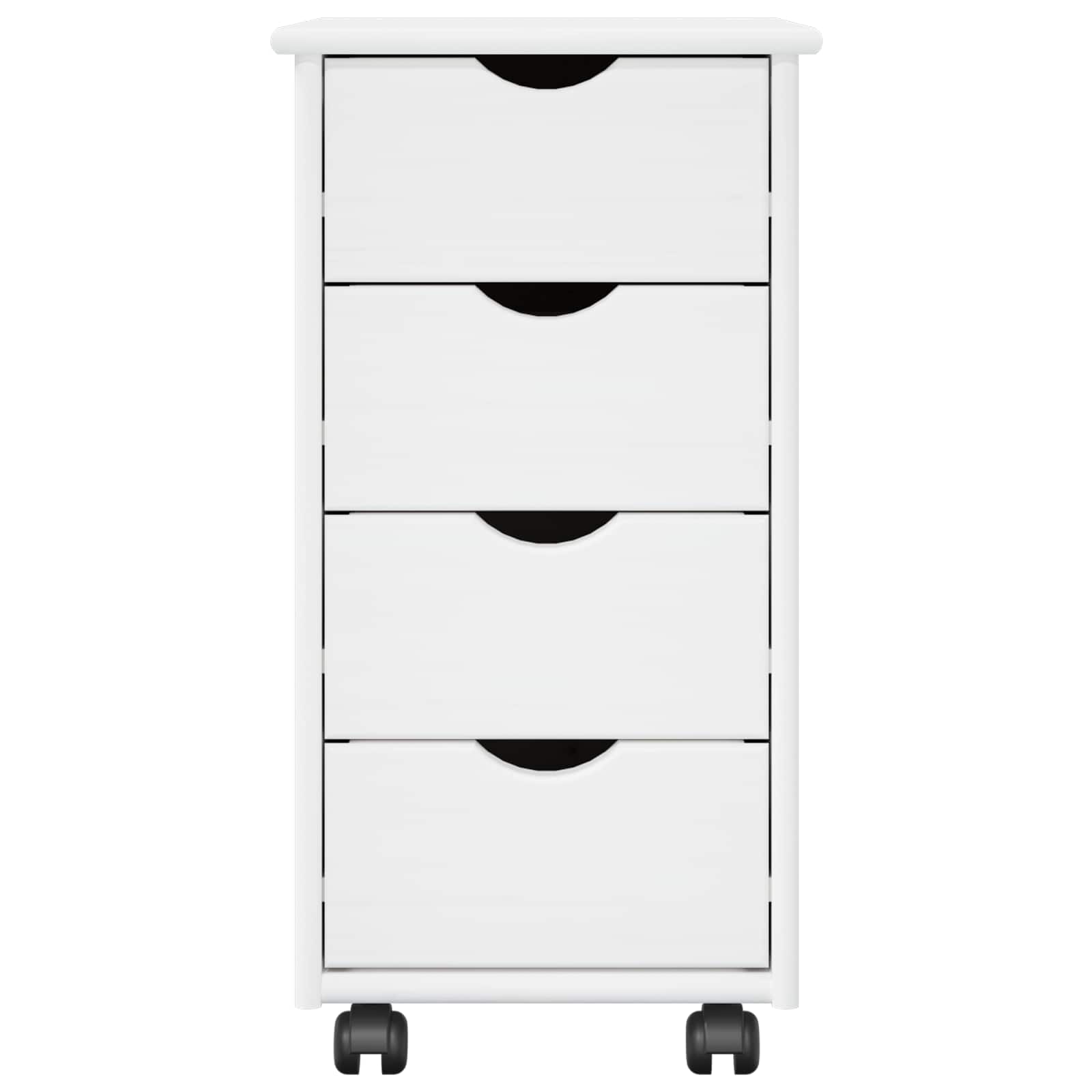 Cabinet roulant Blanc 34 x 39 x 65,5 cm Bois de Pin Massif - XIOS