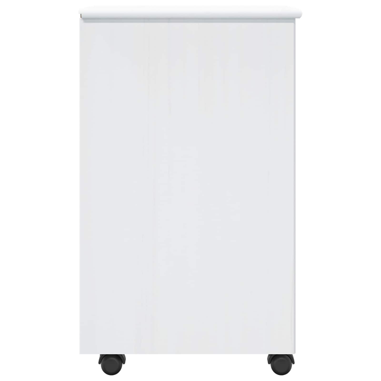 Cabinet roulant Blanc 34 x 39 x 65,5 cm Bois de Pin Massif - XIOS