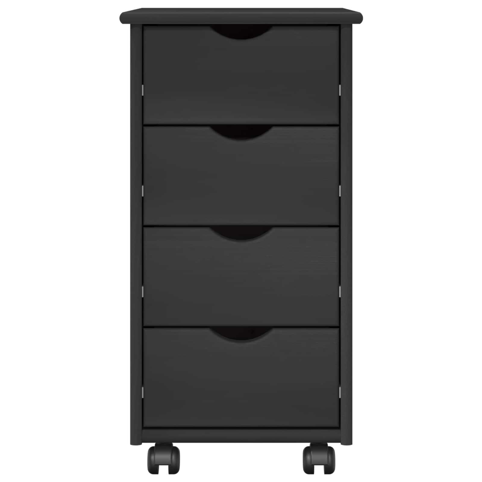 Cabinet roulant Gris 34 x 39 x 65,5 cm Bois de Pin Massif - XIOS