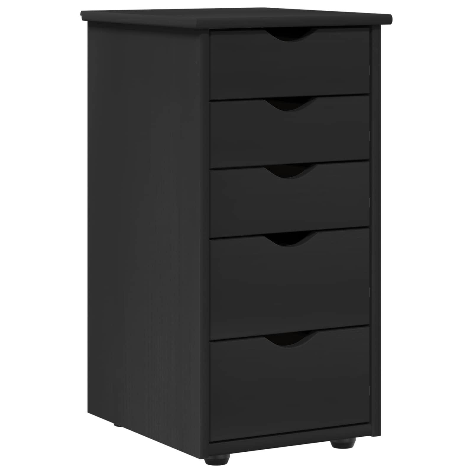 Armoire Noir 34 x 39 x 61,5 cm Bois de Pin Massif