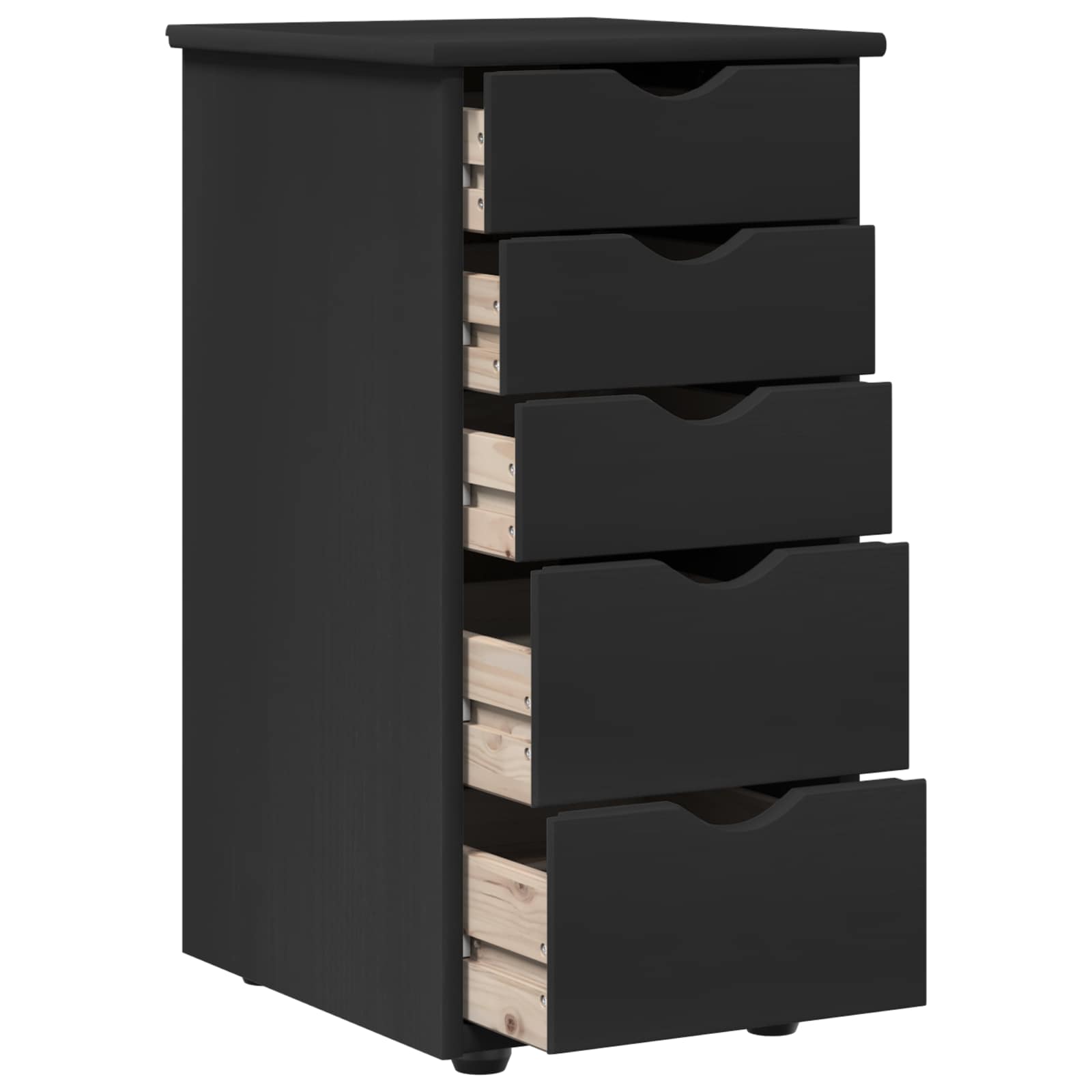Armoire Noir 34 x 39 x 61,5 cm Bois de Pin Massif