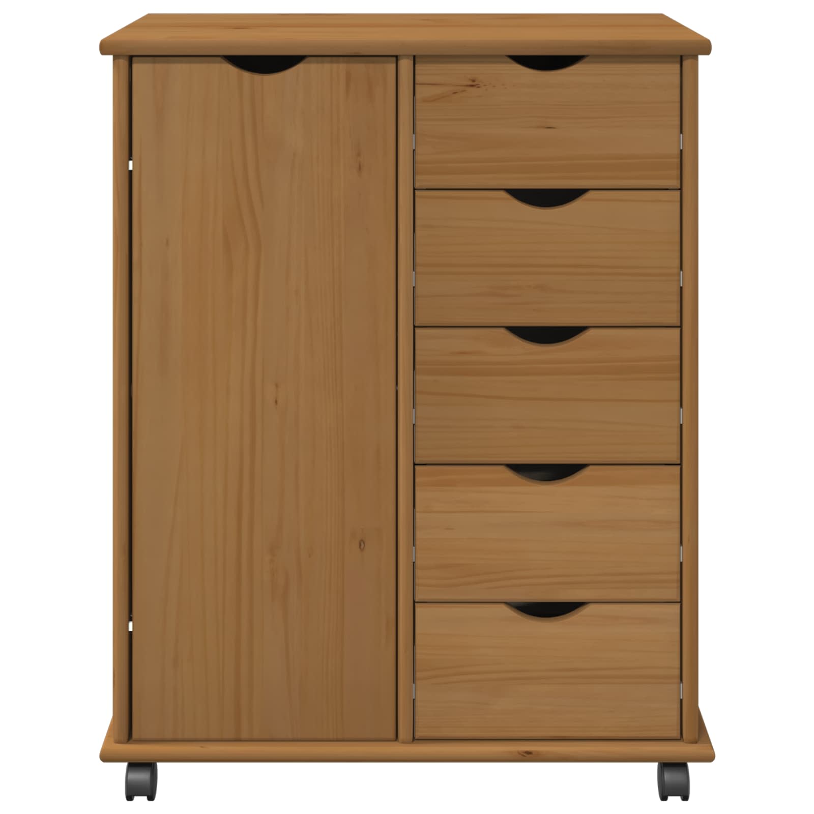 Cabinet roulant avec roue Marron miel 63,5 x 39 x 79 cm - XIOS